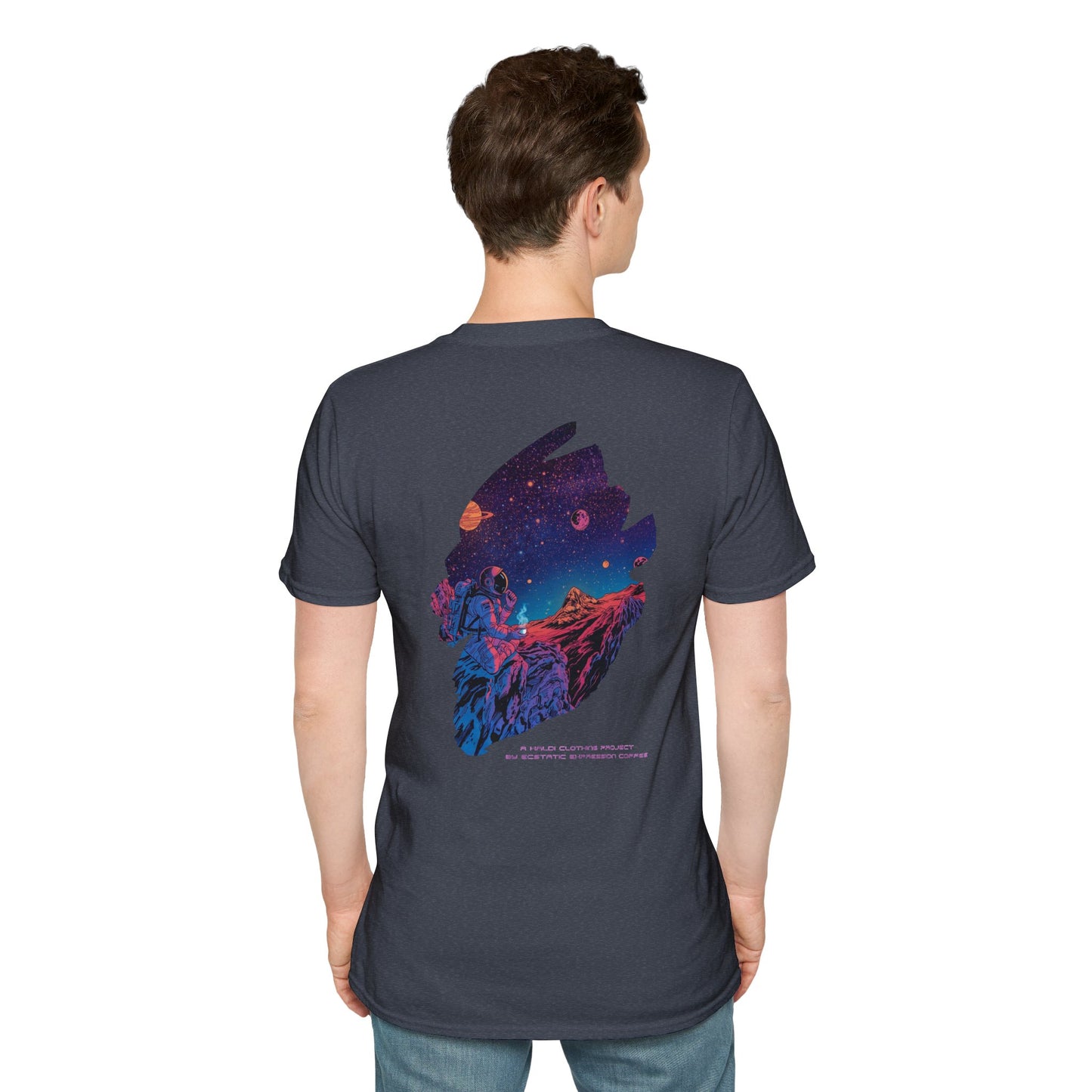Astronaut Adventure T-Shirt — "Thrill of the Hunt" Neon Space Graphic