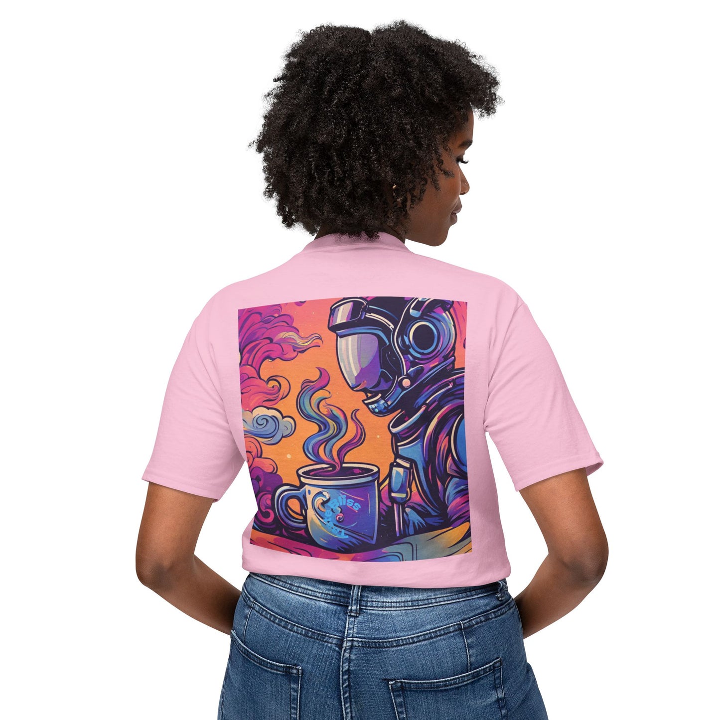 Astronaut Coffee T-Shirt — Retro Space Café Graphic Tee (uni-sex)