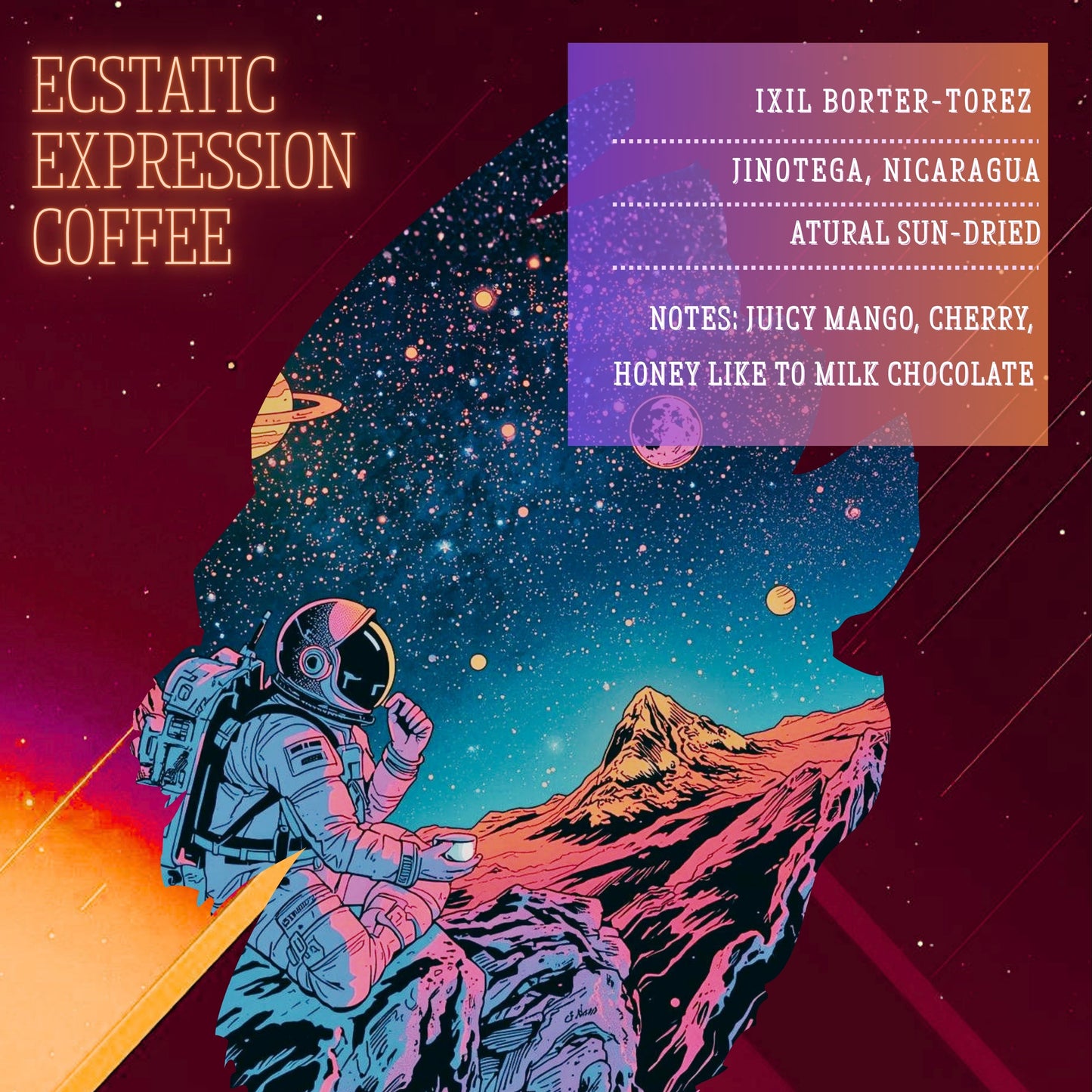 Ecstatic Expression - Ixil Borter-Torez Jinotega, Nicaragua Natural Sun-Dried