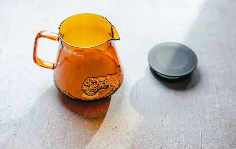 Hario Glass Coffee and Tea Server - Amber + Gray (600ml)