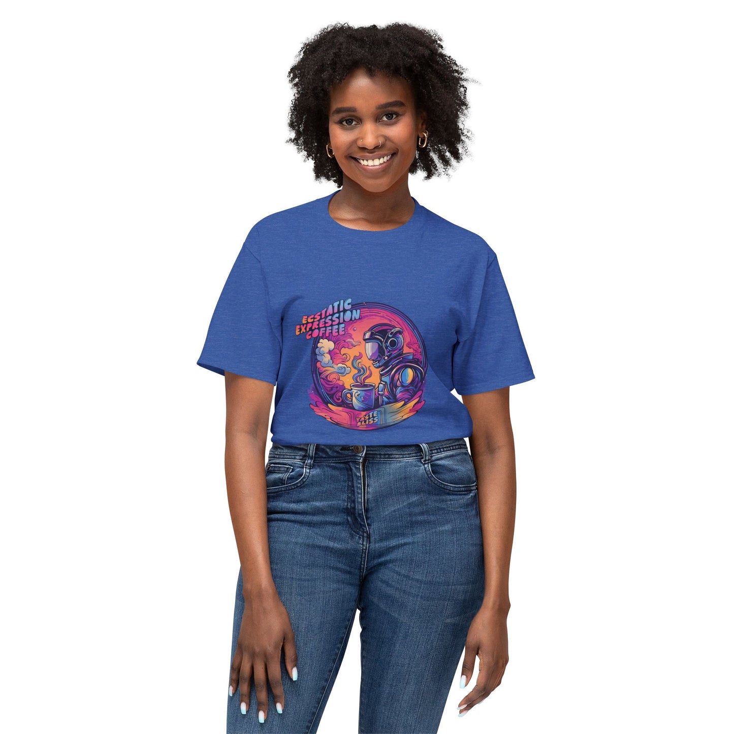 Astronaut Coffee T-Shirt — Retro Space Café Graphic Tee (uni-sex)