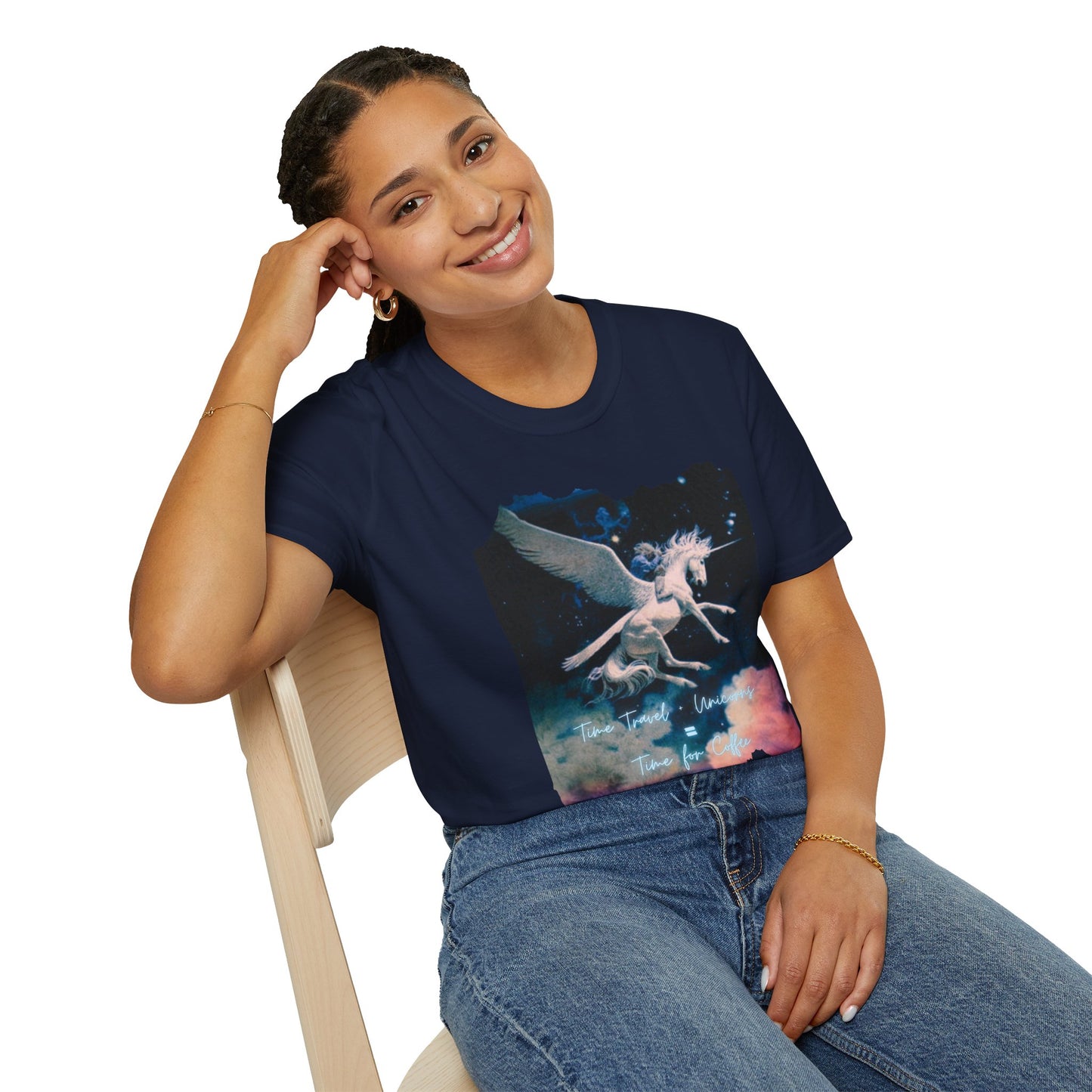 Pegasus Night Sky T-Shirt — Vintage Mystic Flying Horse Graphic Tee