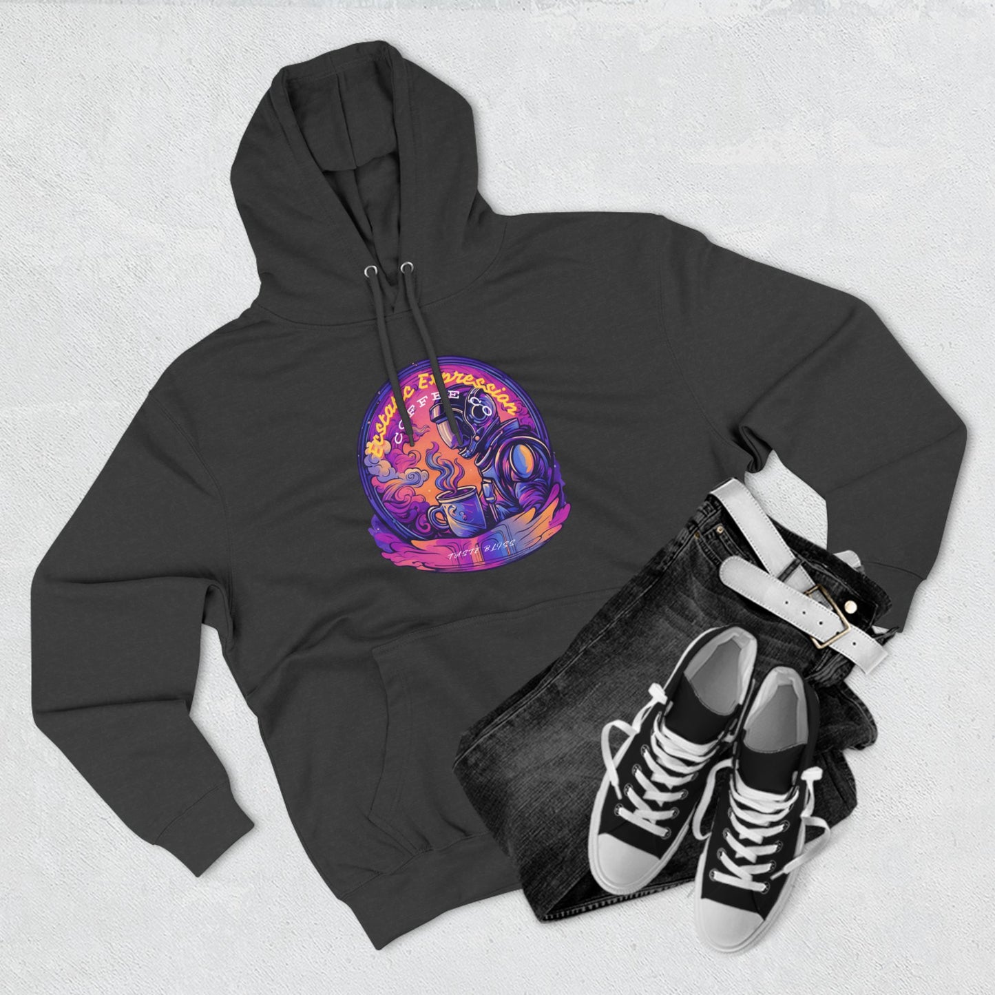 Ecstatic Expression Space Cadet Fleece Hoodie (7 colors - front/back graphics)