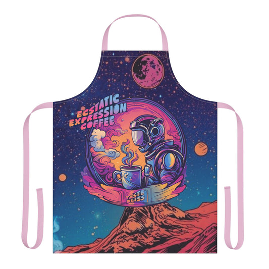 Astronaut Coffee Apron — Retro Space Barista Design