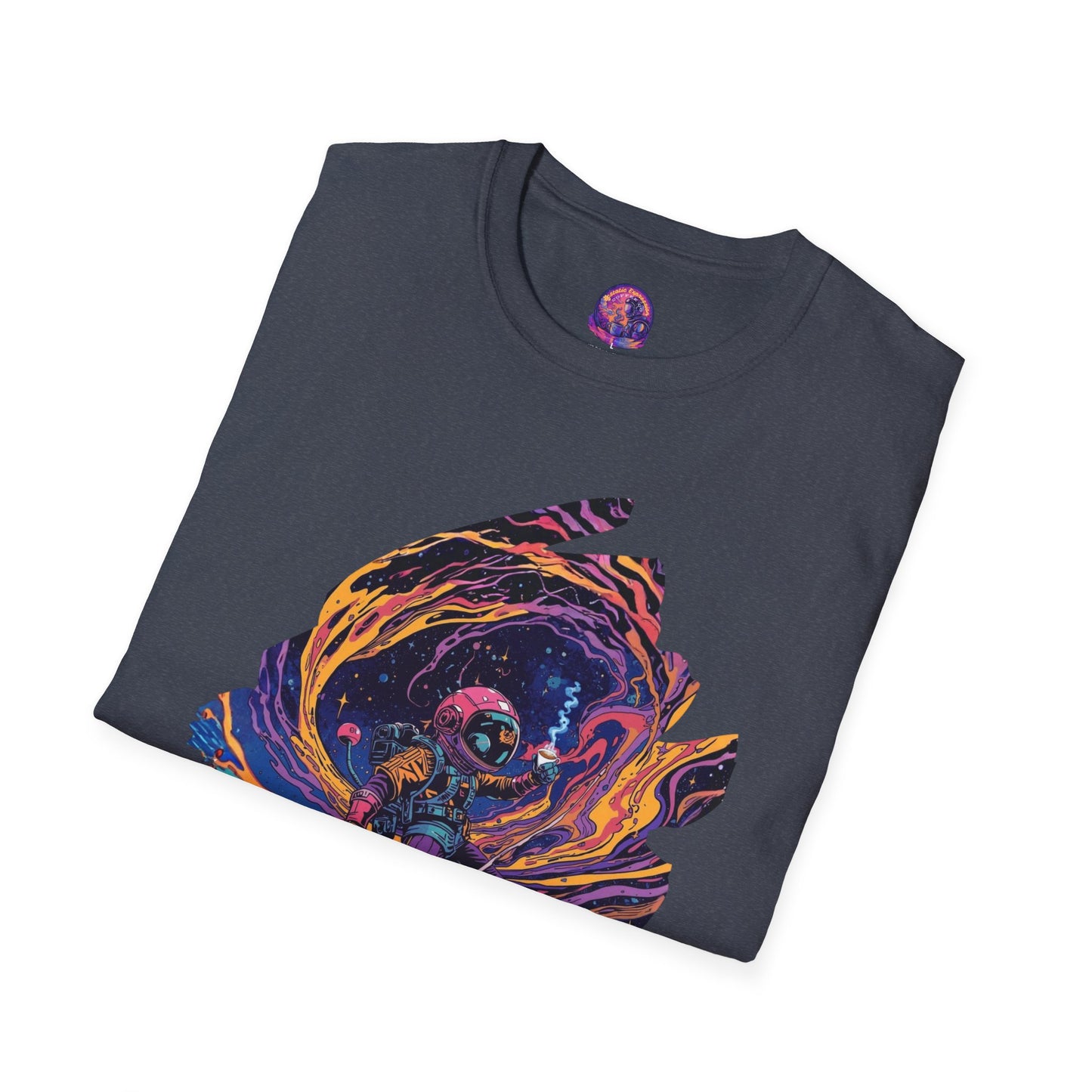 Astronaut Adventure T-Shirt — "Thrill of the Hunt" Neon Space Graphic