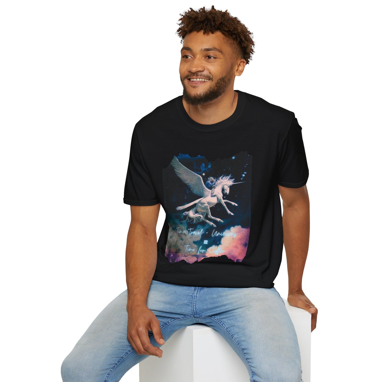 Pegasus Night Sky T-Shirt — Vintage Mystic Flying Horse Graphic Tee