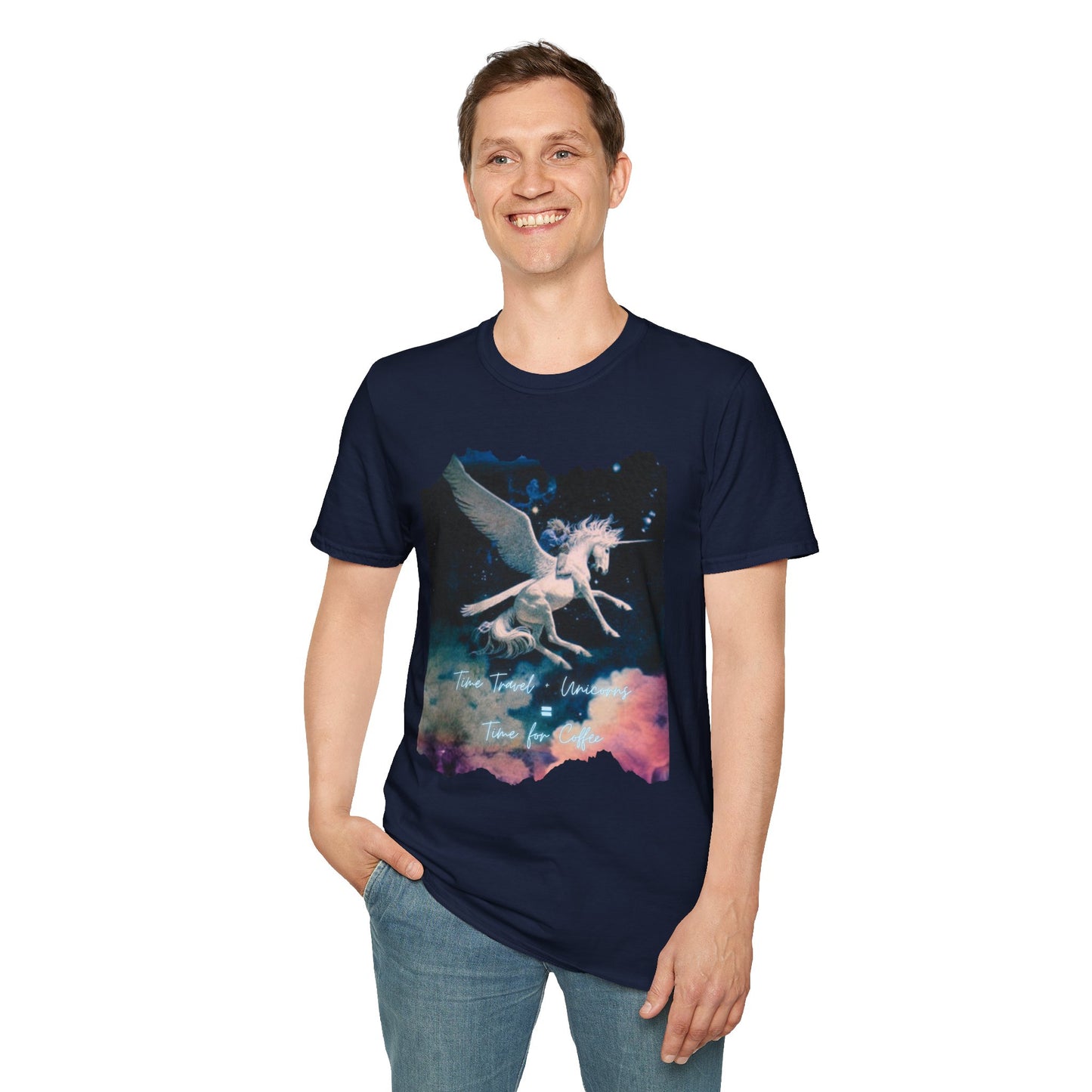 Pegasus Night Sky T-Shirt — Vintage Mystic Flying Horse Graphic Tee