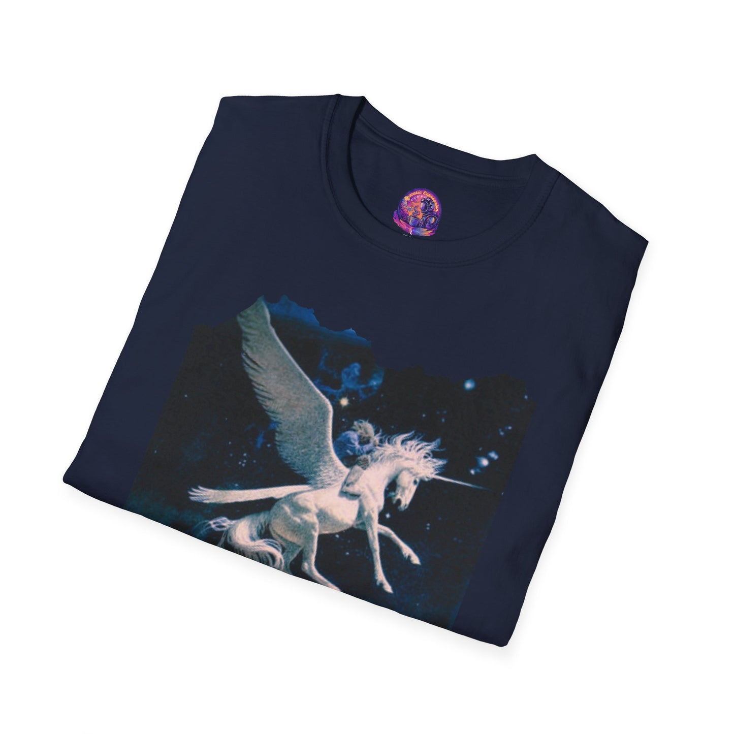 Pegasus Night Sky T-Shirt — Vintage Mystic Flying Horse Graphic Tee