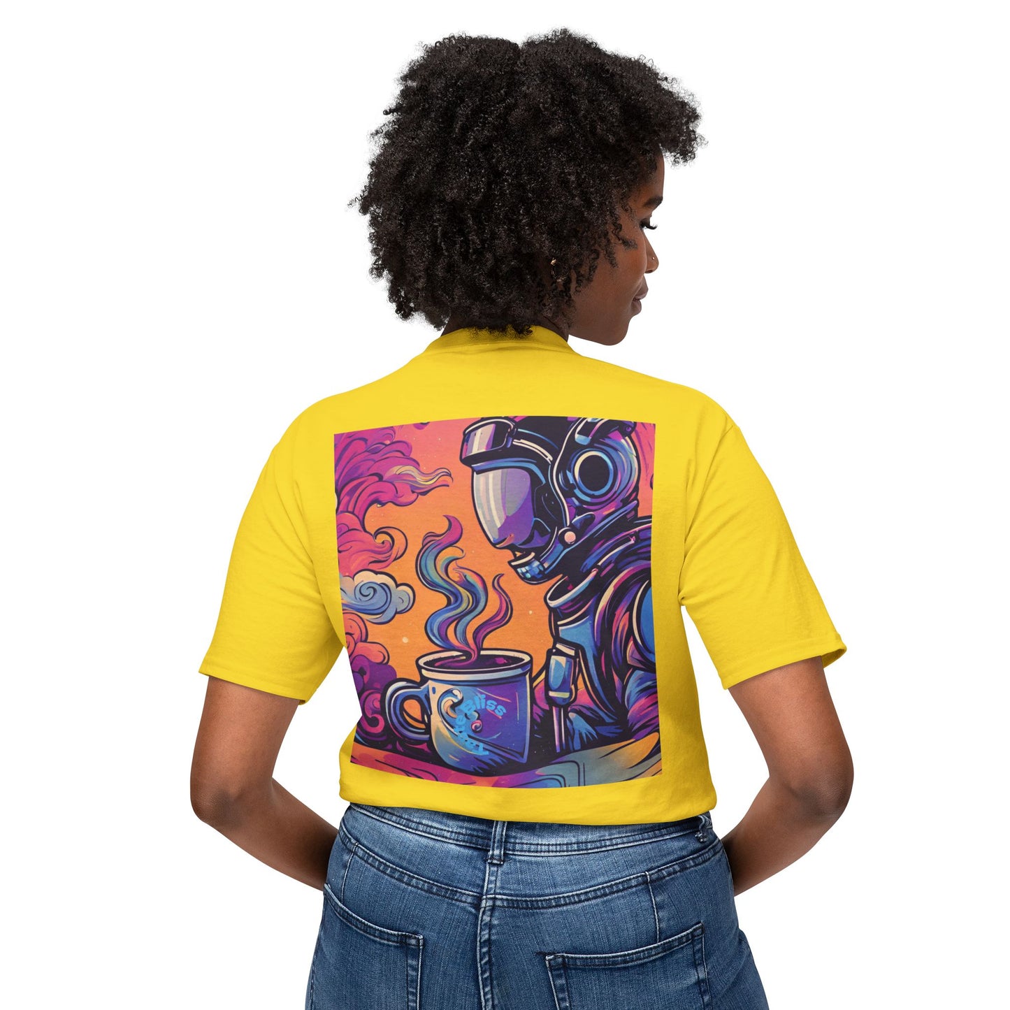 Astronaut Coffee T-Shirt — Retro Space Café Graphic Tee (uni-sex)