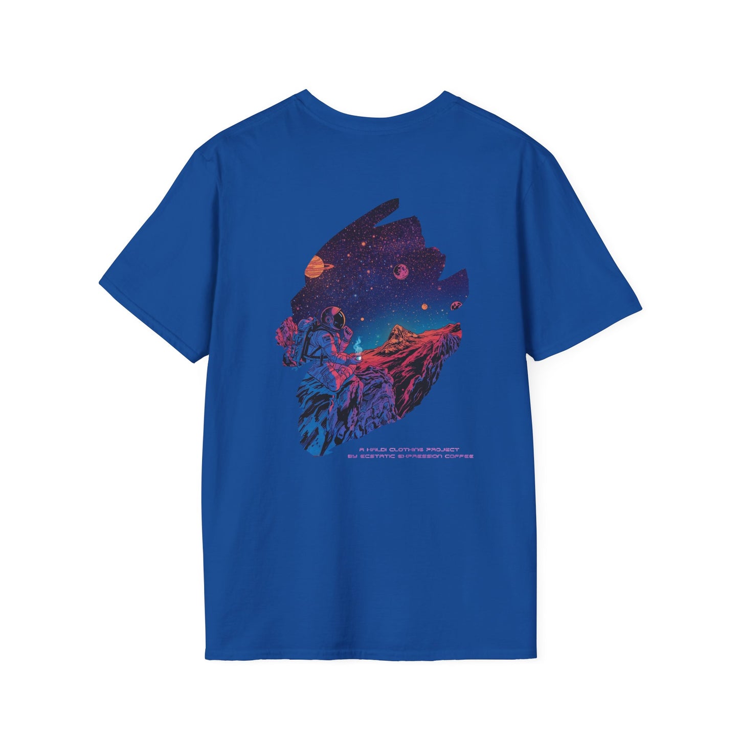 Astronaut Adventure T-Shirt — "Thrill of the Hunt" Neon Space Graphic