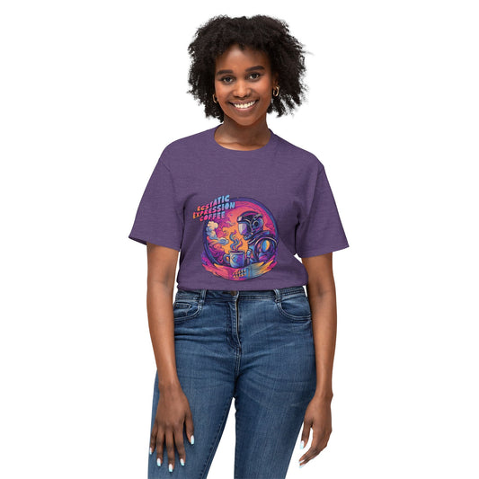 Astronaut Coffee T-Shirt — Retro Space Café Graphic Tee (uni-sex)