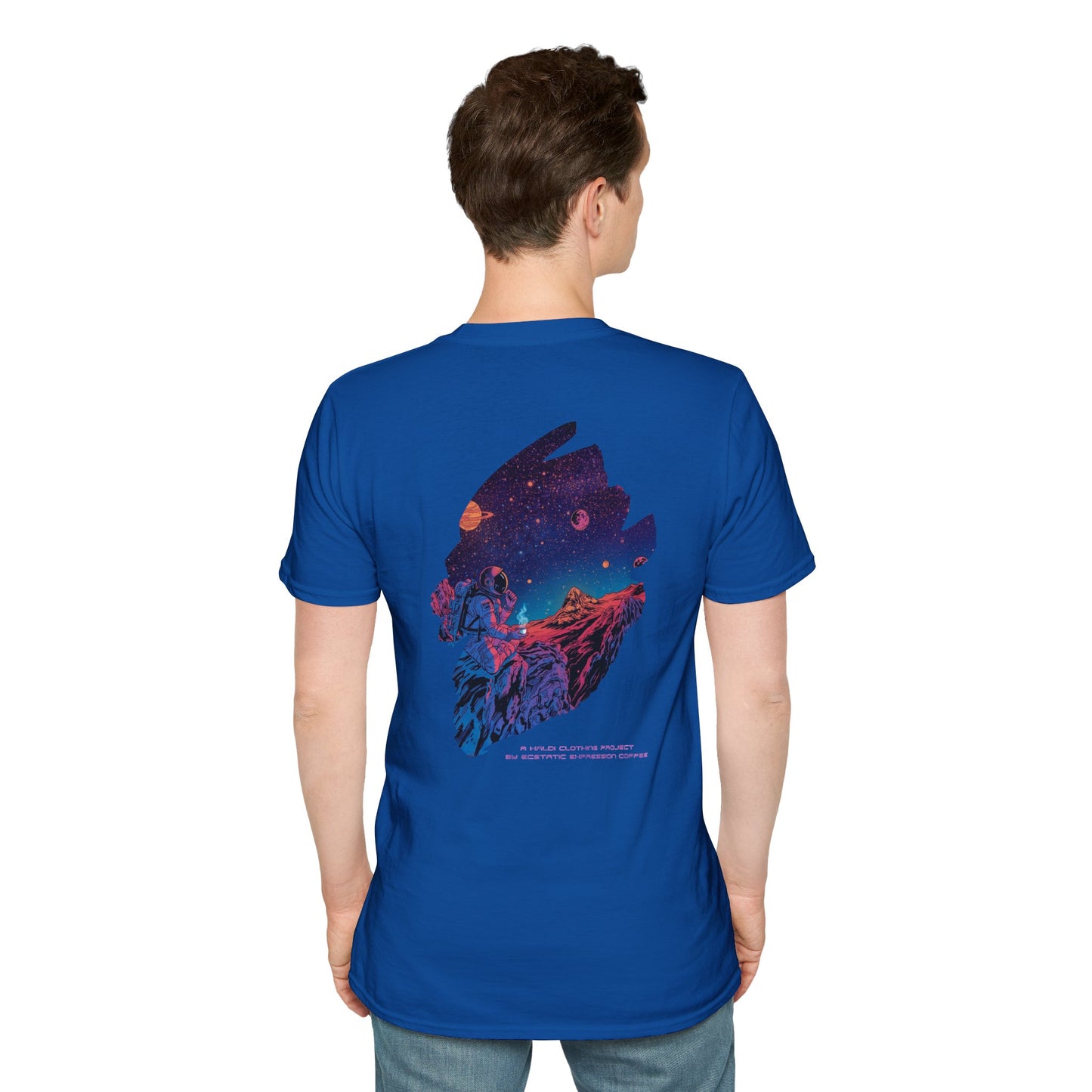 Astronaut Adventure T-Shirt — "Thrill of the Hunt" Neon Space Graphic