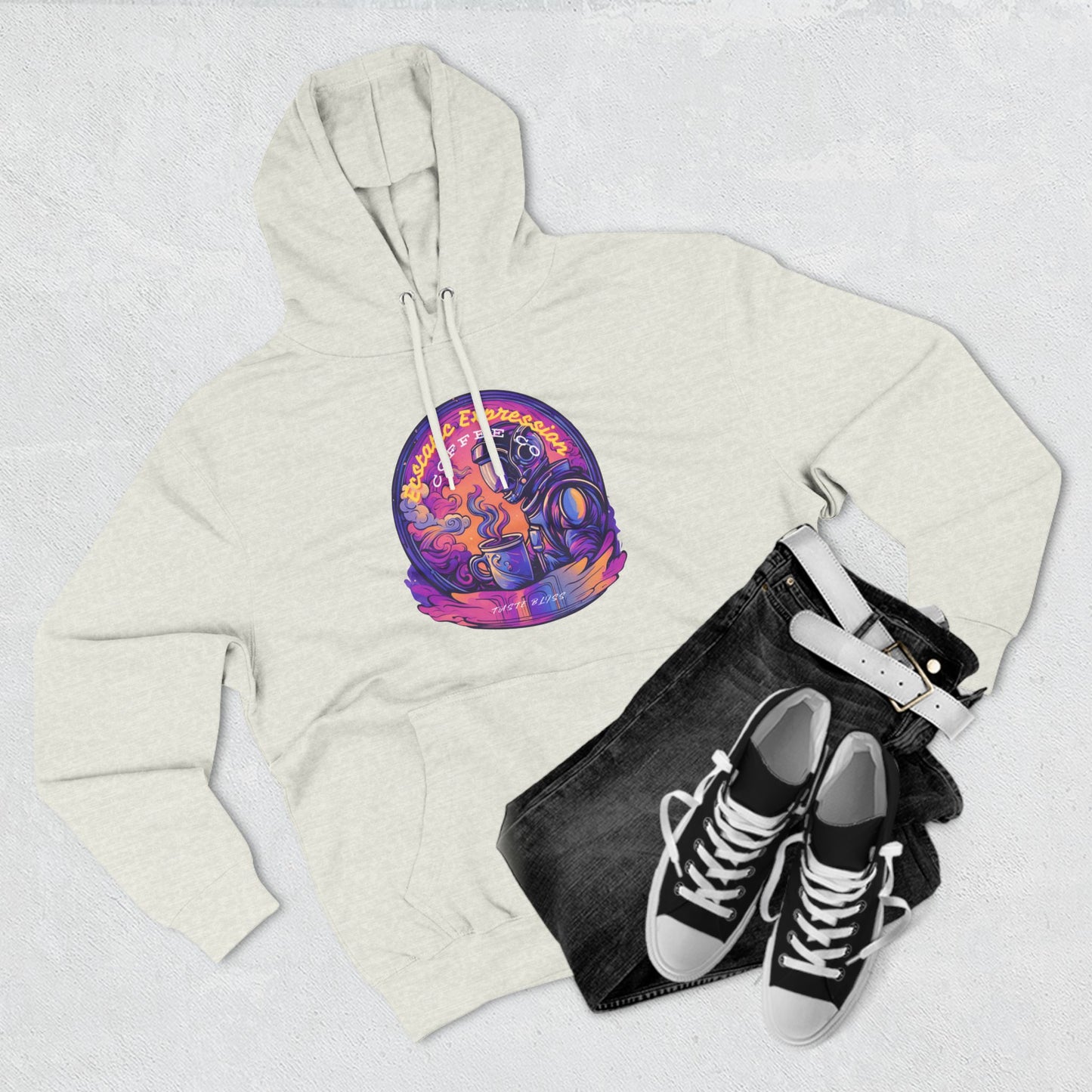 Ecstatic Expression Space Cadet Fleece Hoodie (7 colors - front/back graphics)