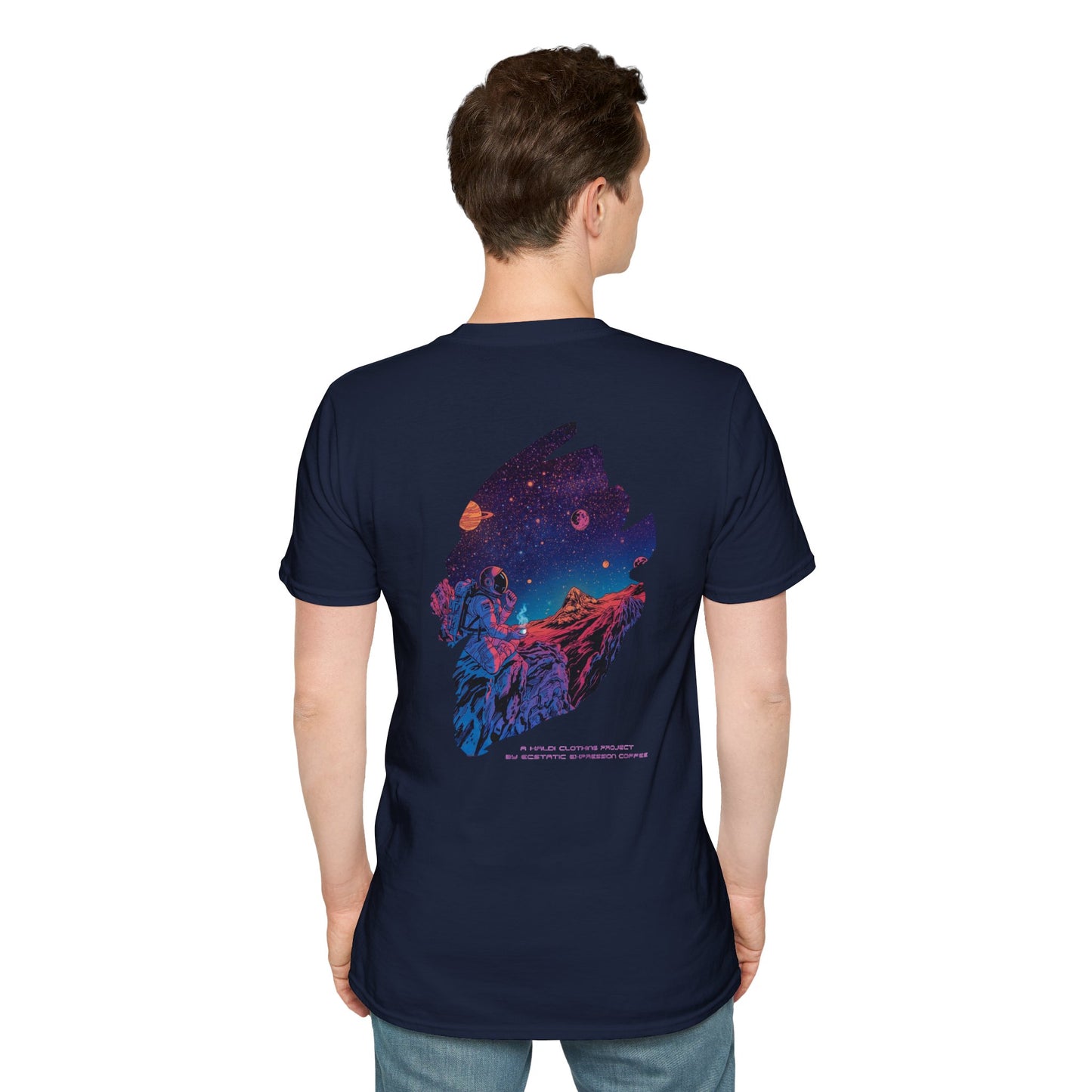 Astronaut Adventure T-Shirt — "Thrill of the Hunt" Neon Space Graphic