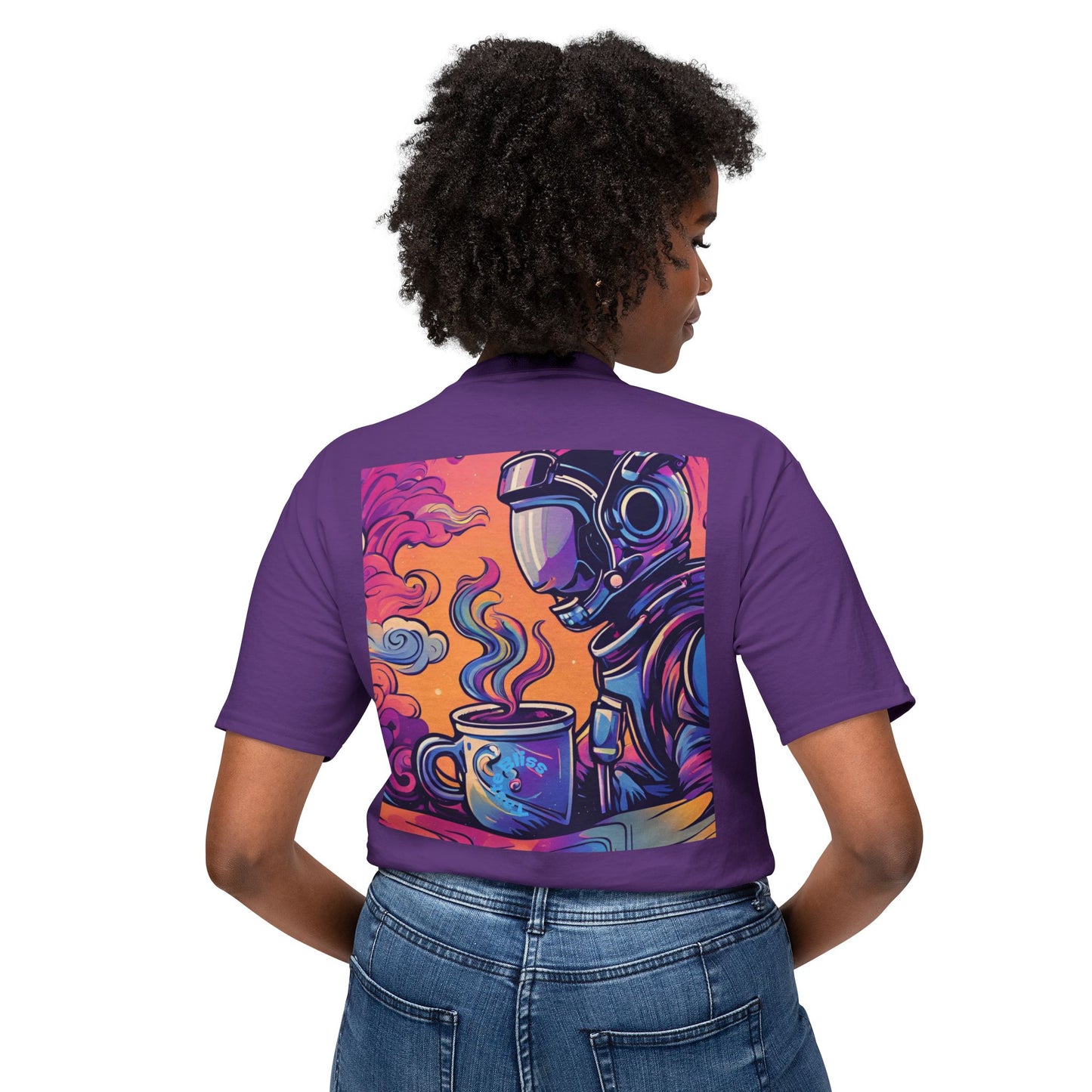 Astronaut Coffee T-Shirt — Retro Space Café Graphic Tee (uni-sex)