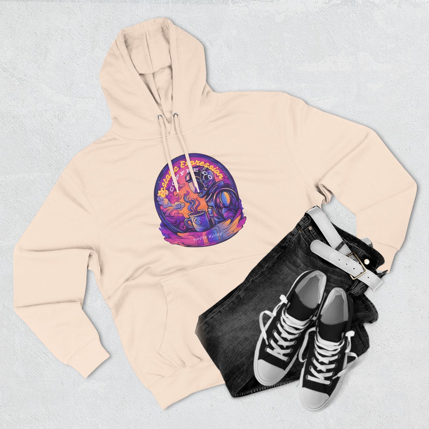 Ecstatic Expression Space Cadet Fleece Hoodie (7 colors - front/back graphics)