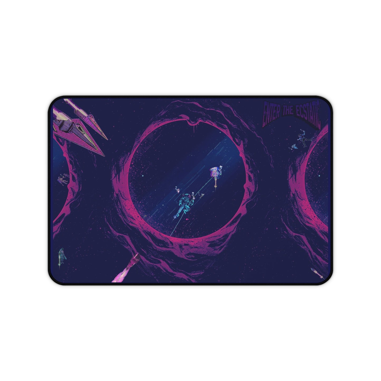 Space Portal Desk Mat — Neon Sci‑Fi Gaming Mouse Pad