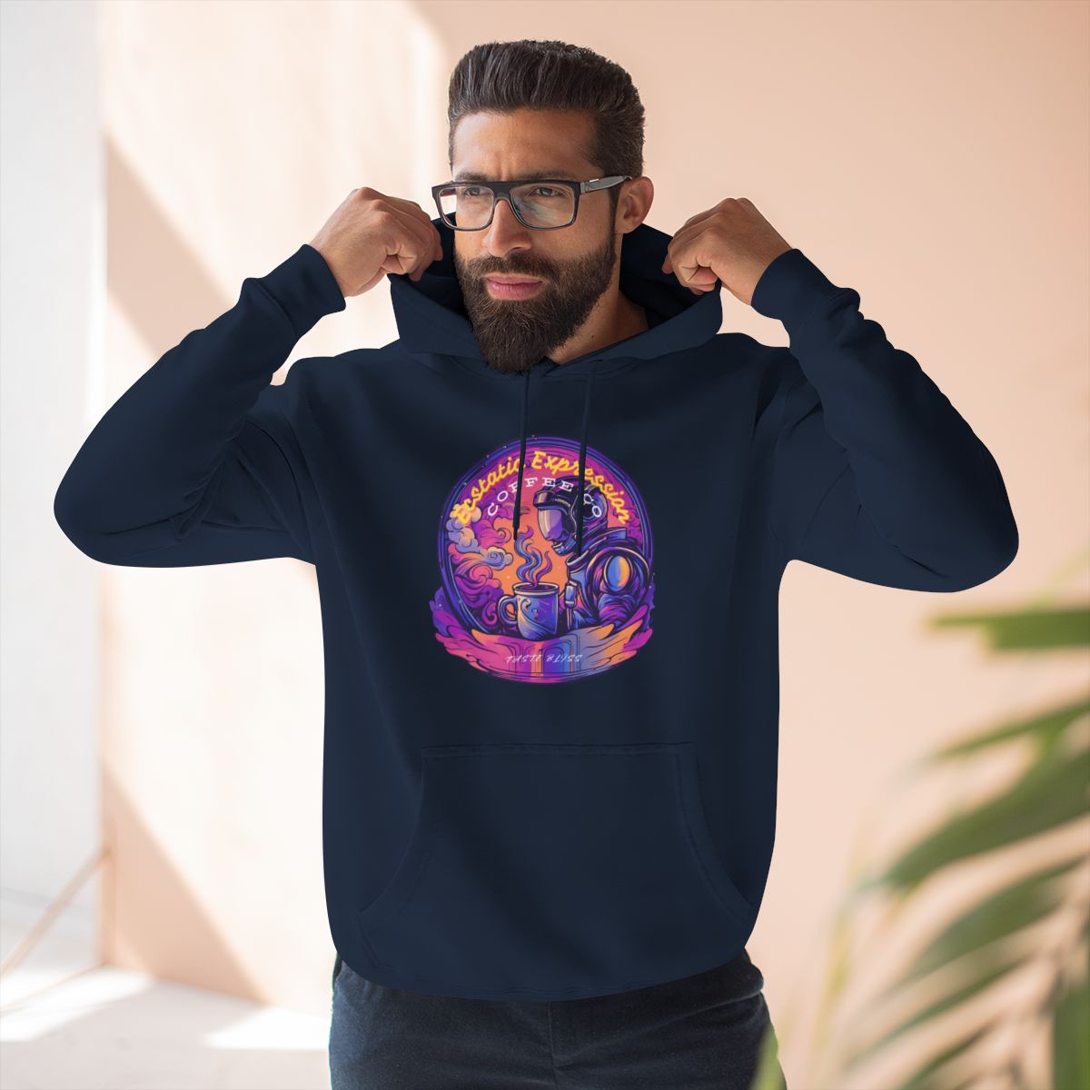 Ecstatic Expression Space Cadet Fleece Hoodie (7 colors - front/back graphics)