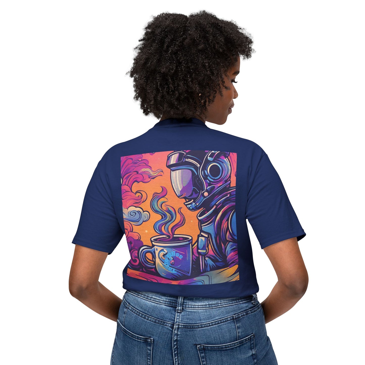 Astronaut Coffee T-Shirt — Retro Space Café Graphic Tee (uni-sex)