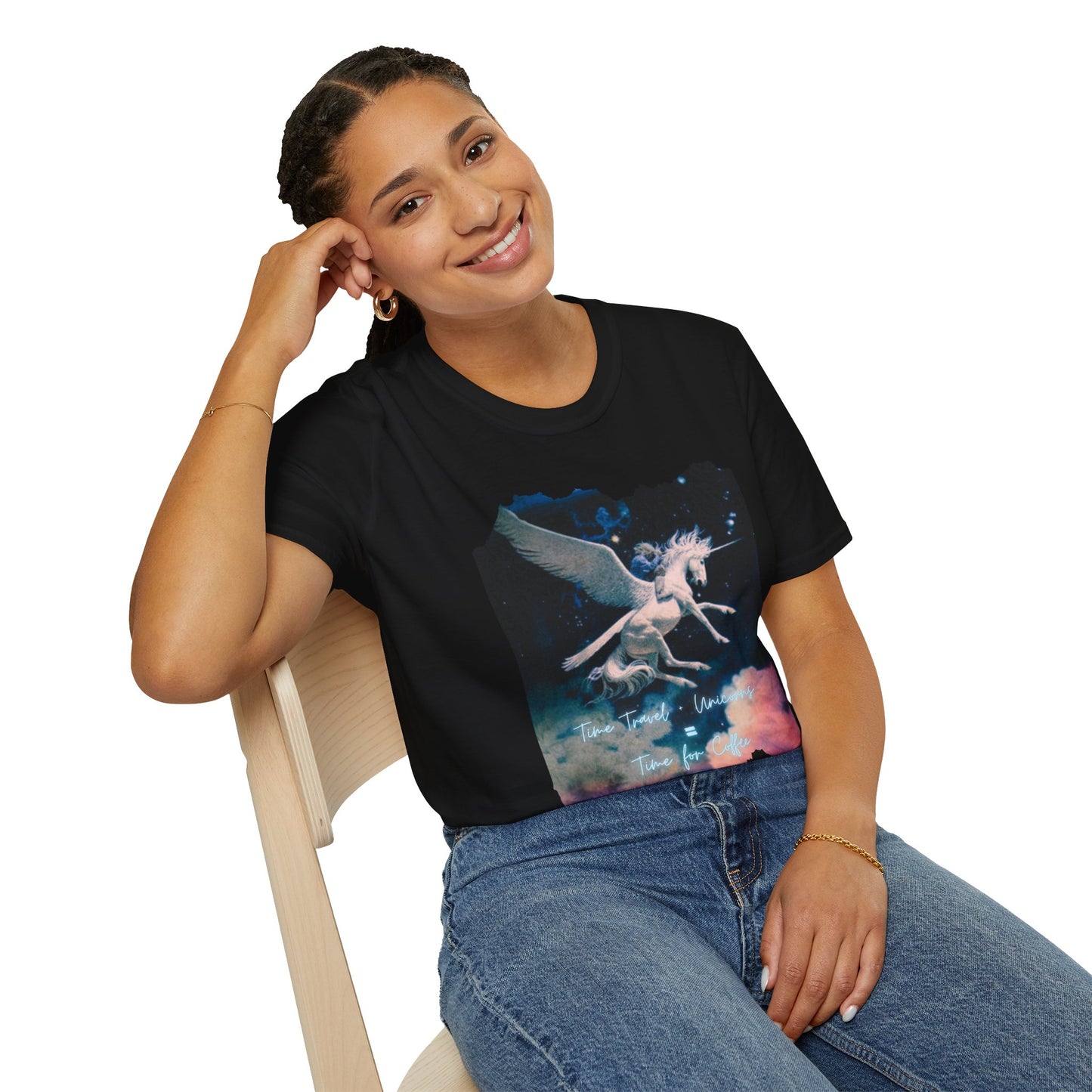 Pegasus Night Sky T-Shirt — Vintage Mystic Flying Horse Graphic Tee