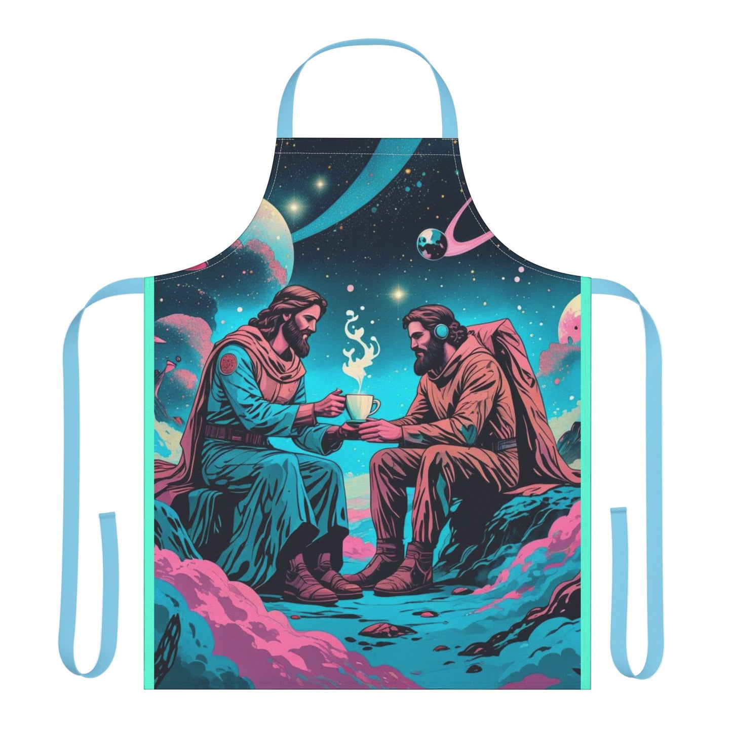 Apron — Cosmic Coffee: Retro Incarnate Space Mystic Illustration Apron