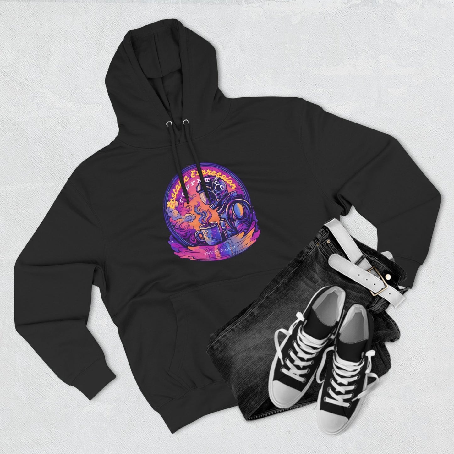 Ecstatic Expression Space Cadet Fleece Hoodie (7 colors - front/back graphics)