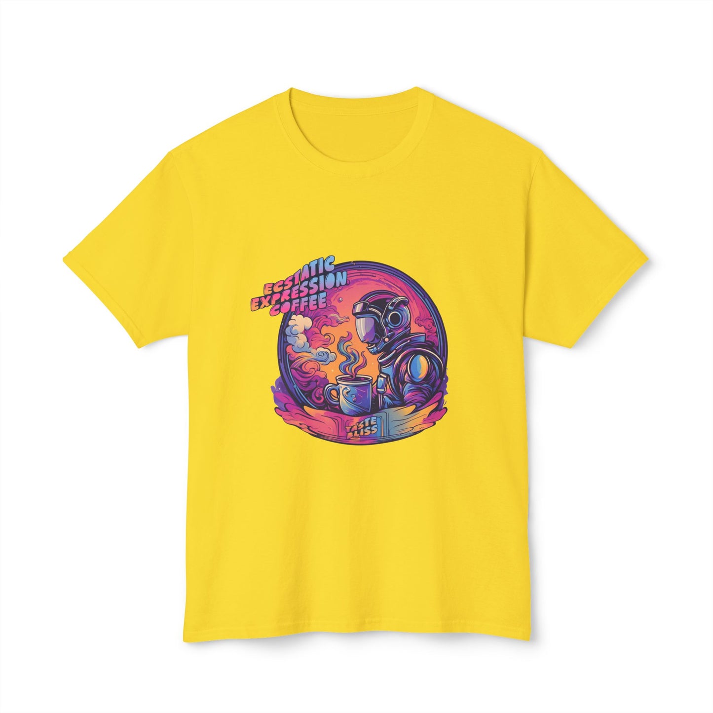 Astronaut Coffee T-Shirt — Retro Space Café Graphic Tee (uni-sex)