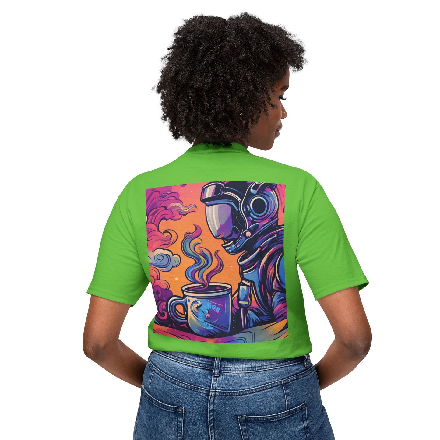 Astronaut Coffee T-Shirt — Retro Space Café Graphic Tee (uni-sex)