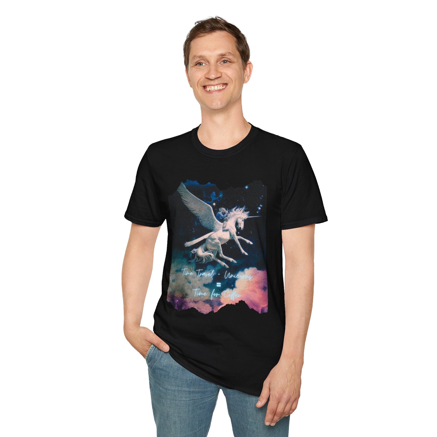 Pegasus Night Sky T-Shirt — Vintage Mystic Flying Horse Graphic Tee