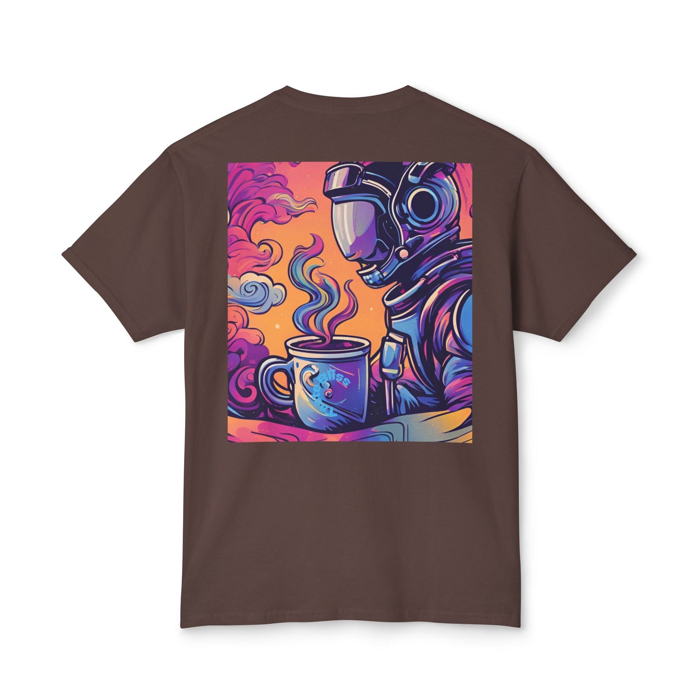 Astronaut Coffee T-Shirt — Retro Space Café Graphic Tee (uni-sex)