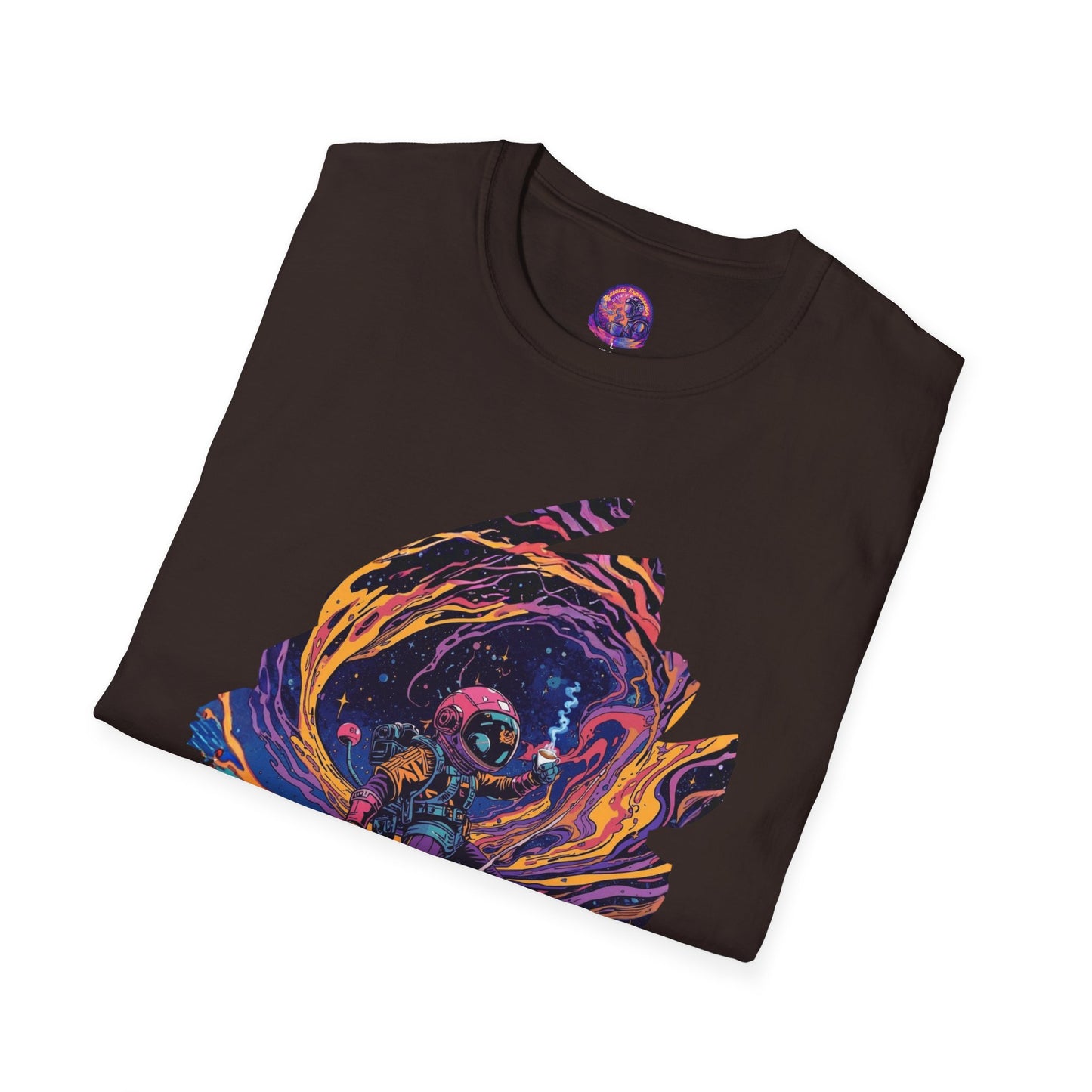 Astronaut Adventure T-Shirt — "Thrill of the Hunt" Neon Space Graphic