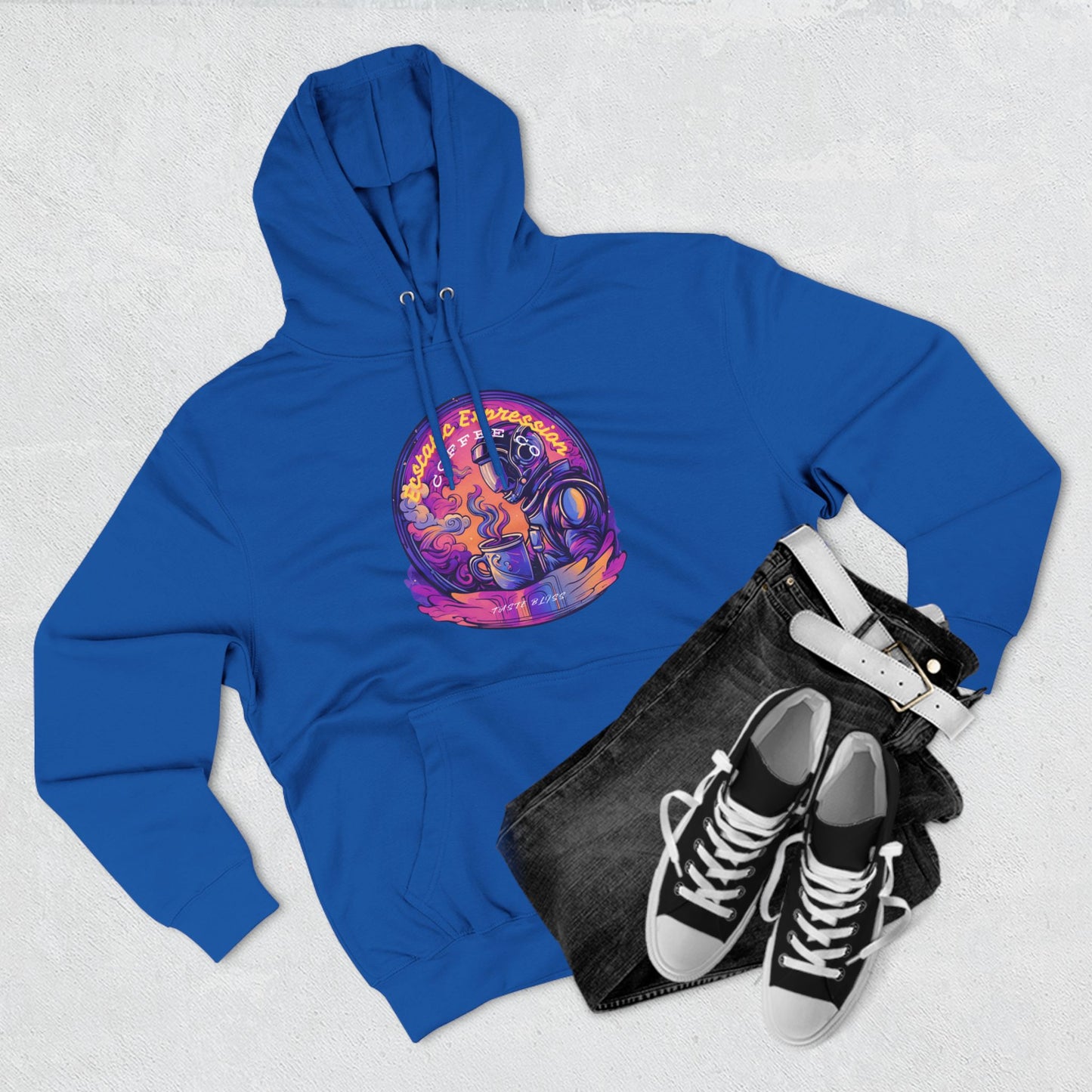 Ecstatic Expression Space Cadet Fleece Hoodie (7 colors - front/back graphics)