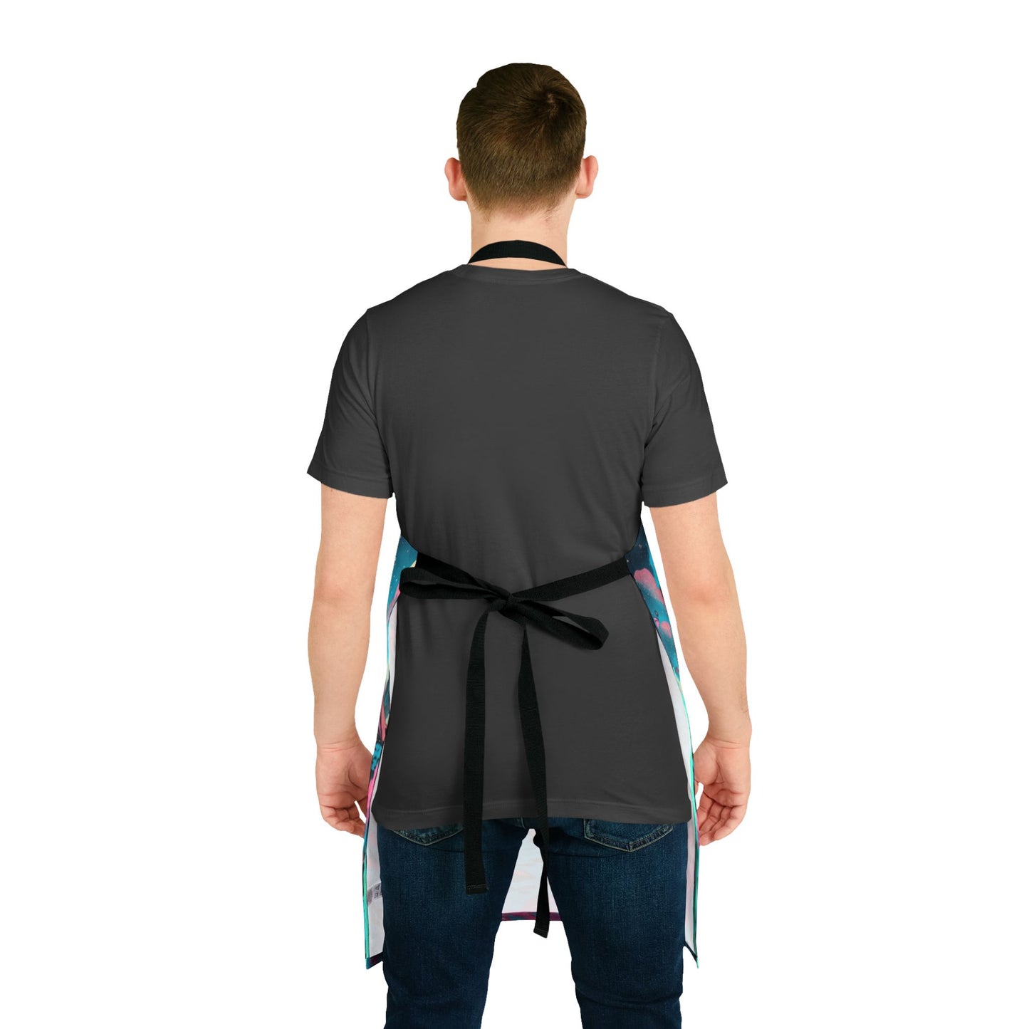 Apron — Cosmic Coffee: Retro Incarnate Space Mystic Illustration Apron