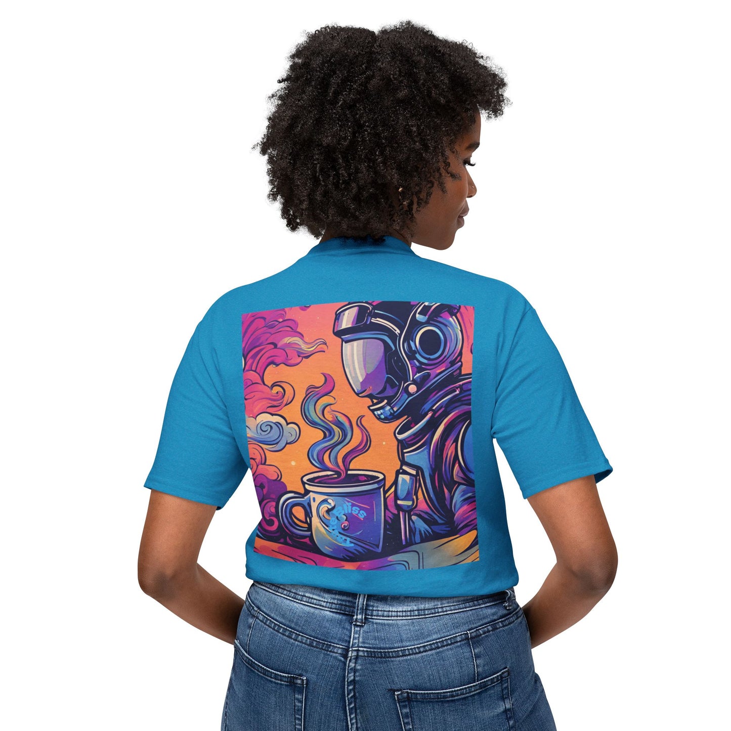 Astronaut Coffee T-Shirt — Retro Space Café Graphic Tee (uni-sex)