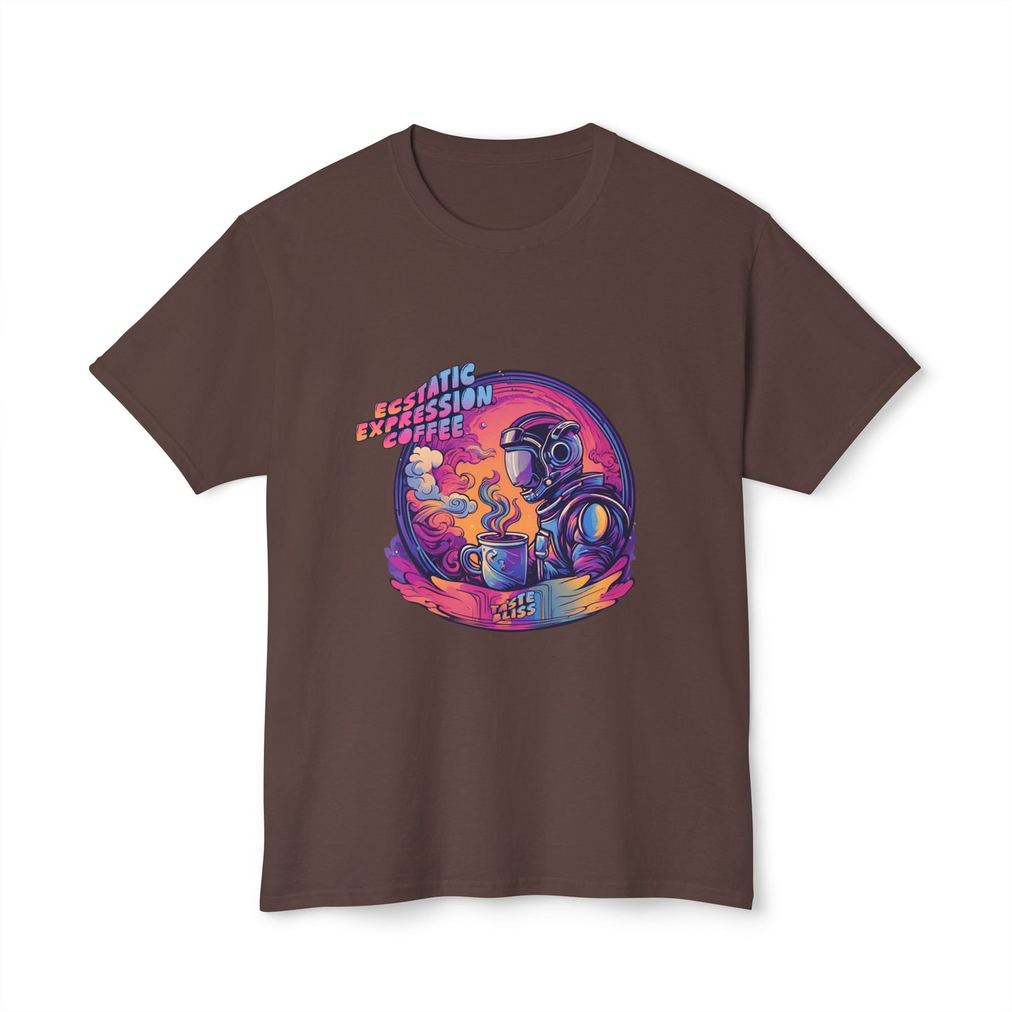 Astronaut Coffee T-Shirt — Retro Space Café Graphic Tee (uni-sex)