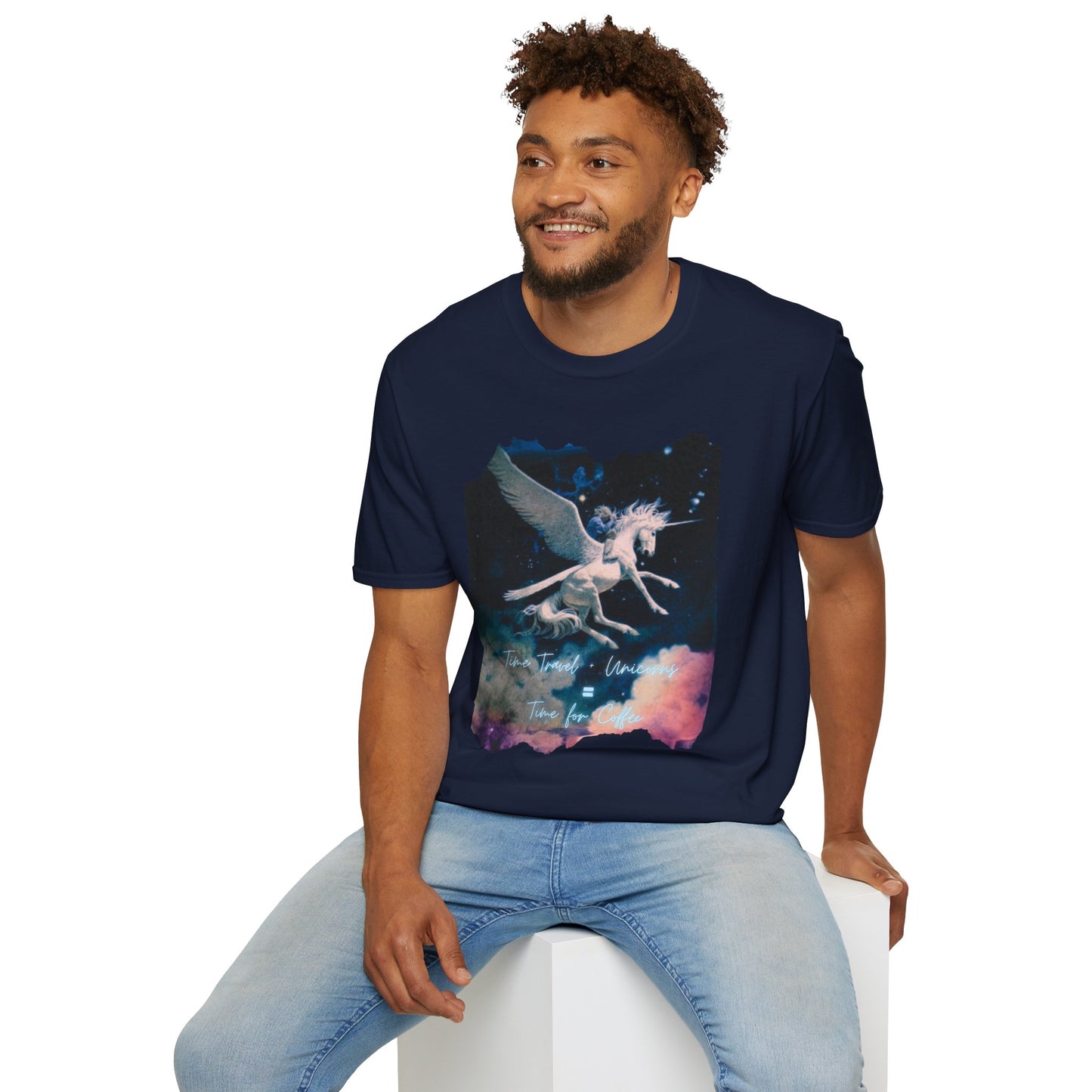 Pegasus Night Sky T-Shirt — Vintage Mystic Flying Horse Graphic Tee