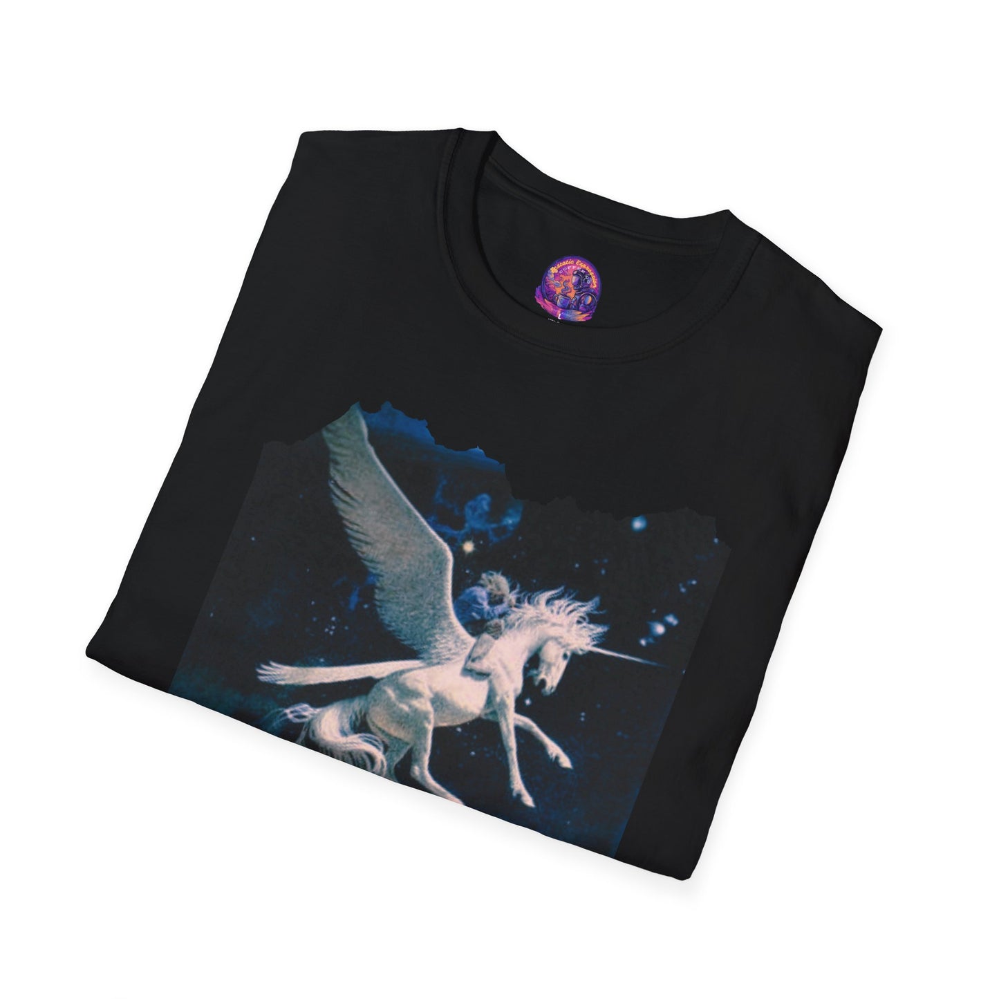 Pegasus Night Sky T-Shirt — Vintage Mystic Flying Horse Graphic Tee