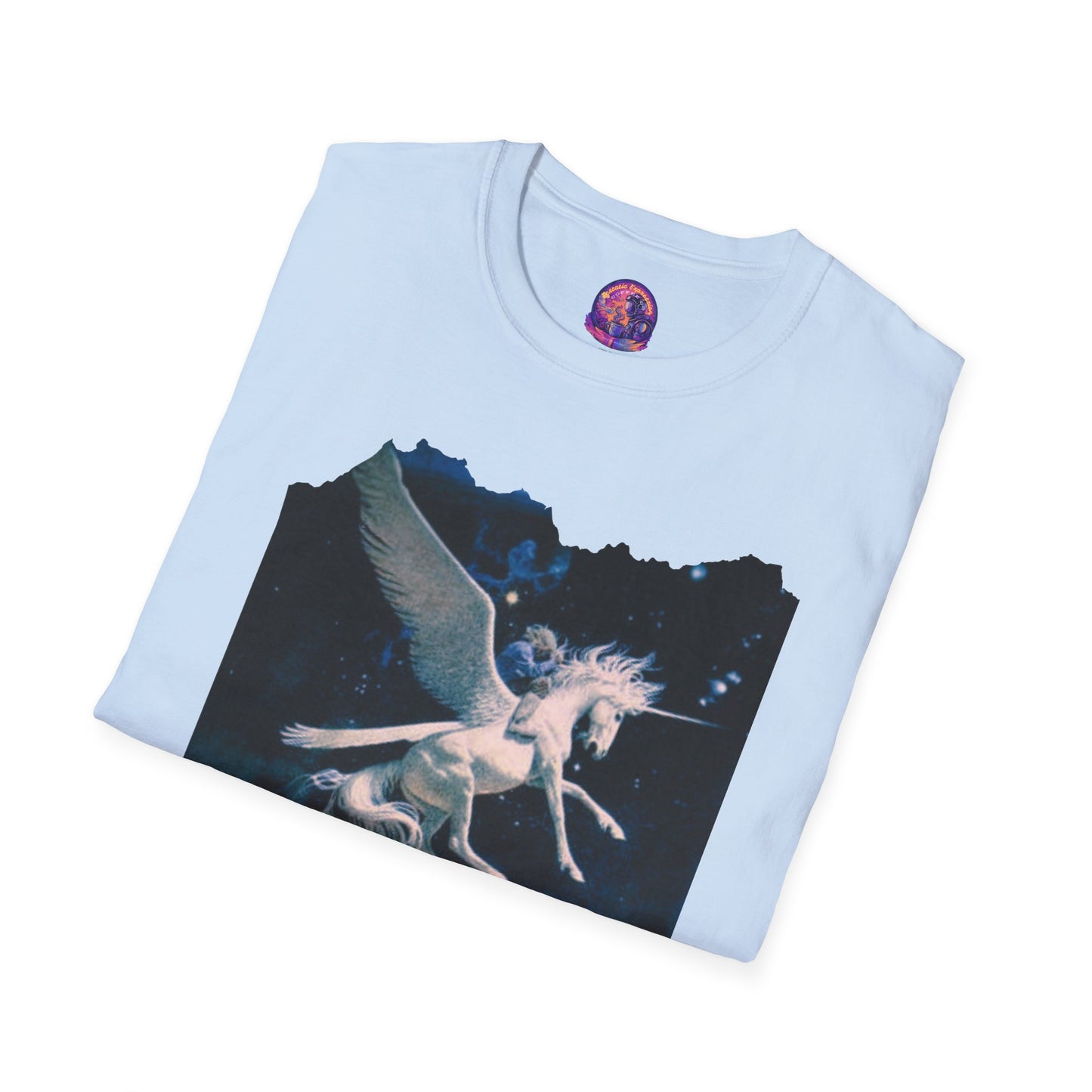 Pegasus Night Sky T-Shirt — Vintage Mystic Flying Horse Graphic Tee