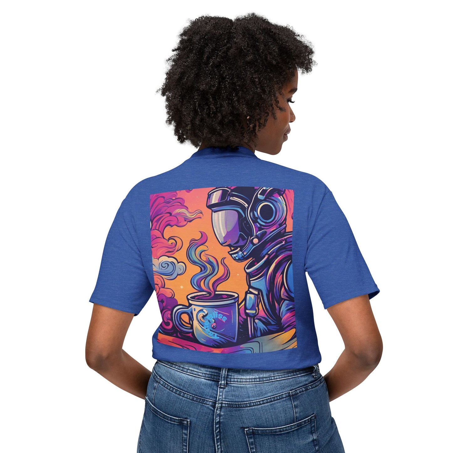 Astronaut Coffee T-Shirt — Retro Space Café Graphic Tee (uni-sex)