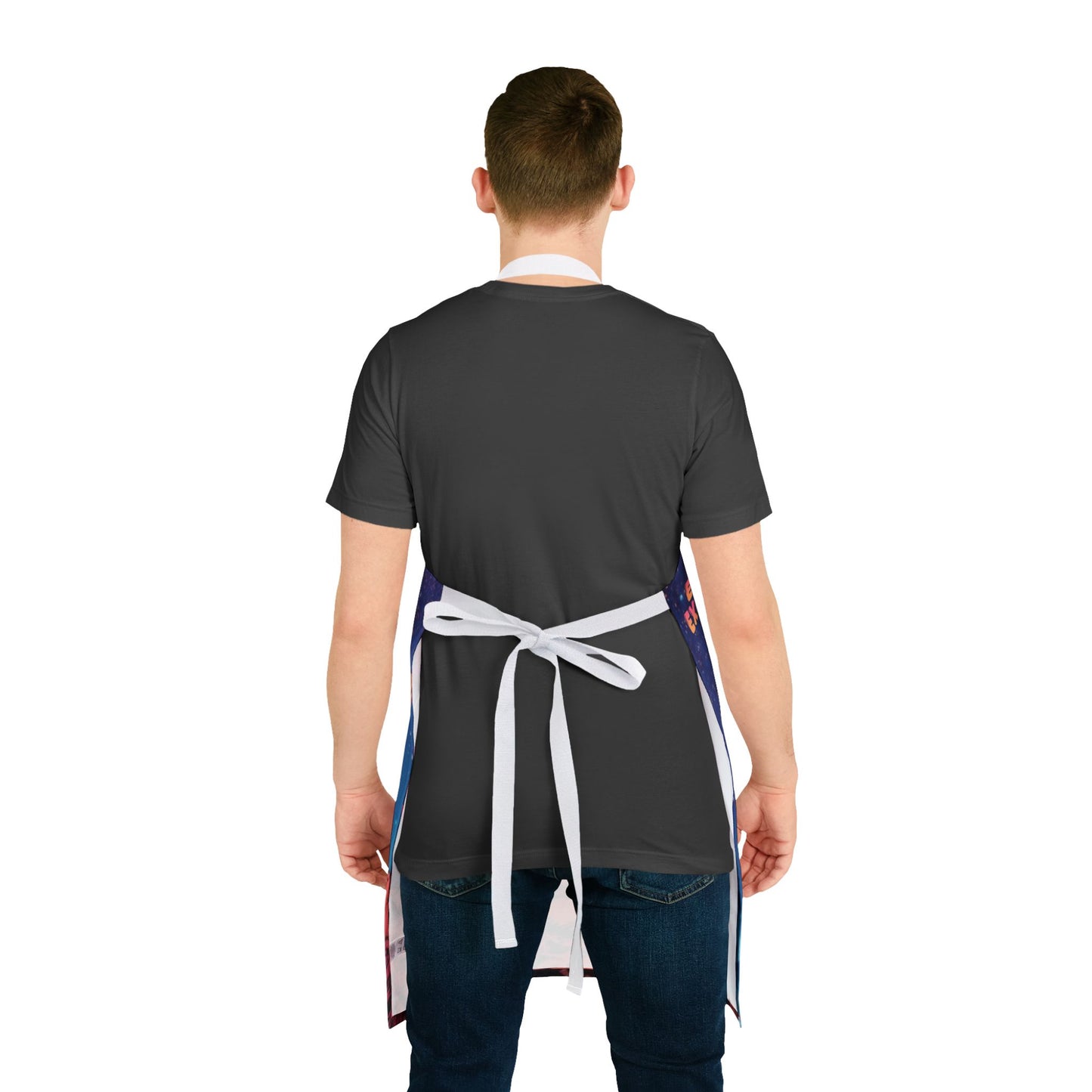 Astronaut Coffee Apron — Retro Space Barista Design