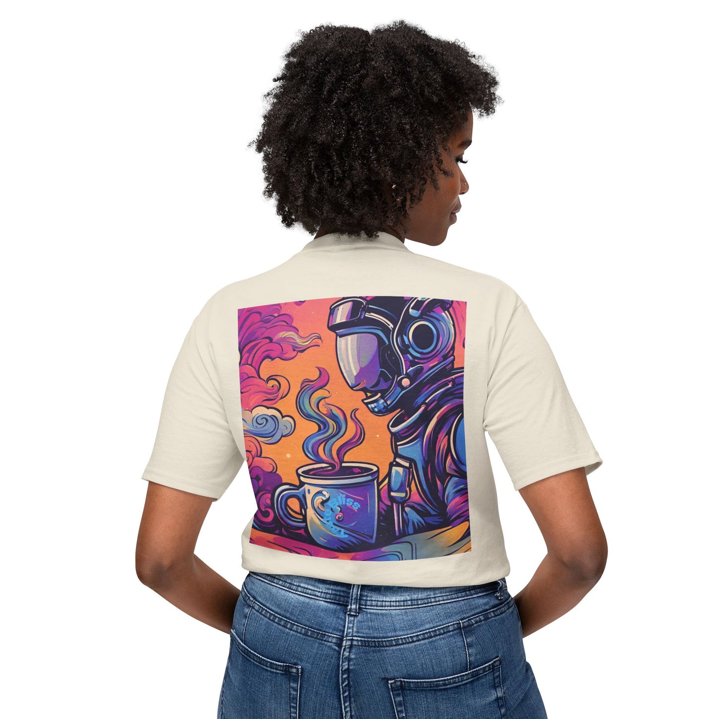 Astronaut Coffee T-Shirt — Retro Space Café Graphic Tee (uni-sex)