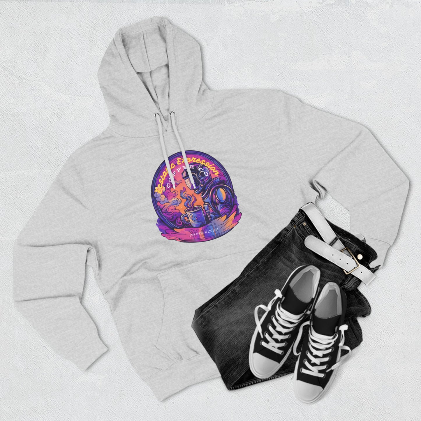 Ecstatic Expression Space Cadet Fleece Hoodie (7 colors - front/back graphics)