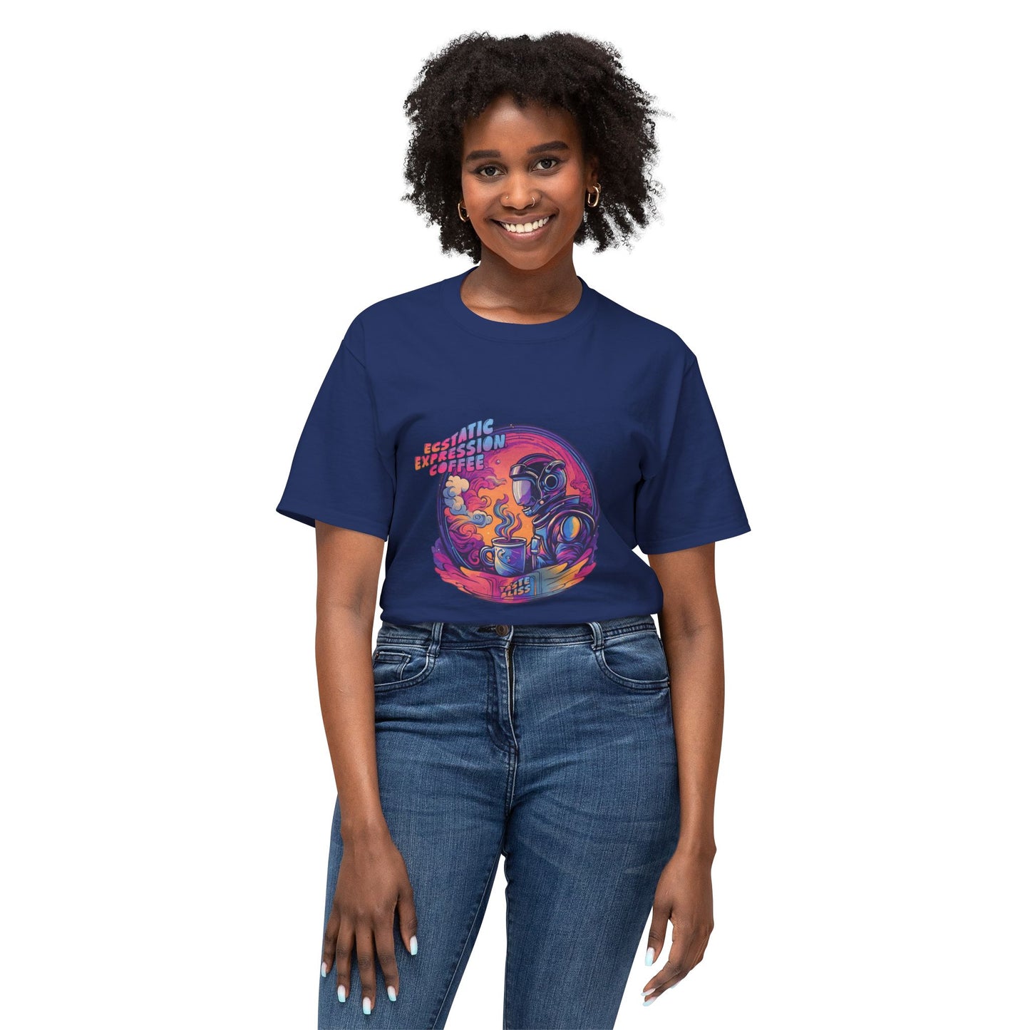 Astronaut Coffee T-Shirt — Retro Space Café Graphic Tee (uni-sex)
