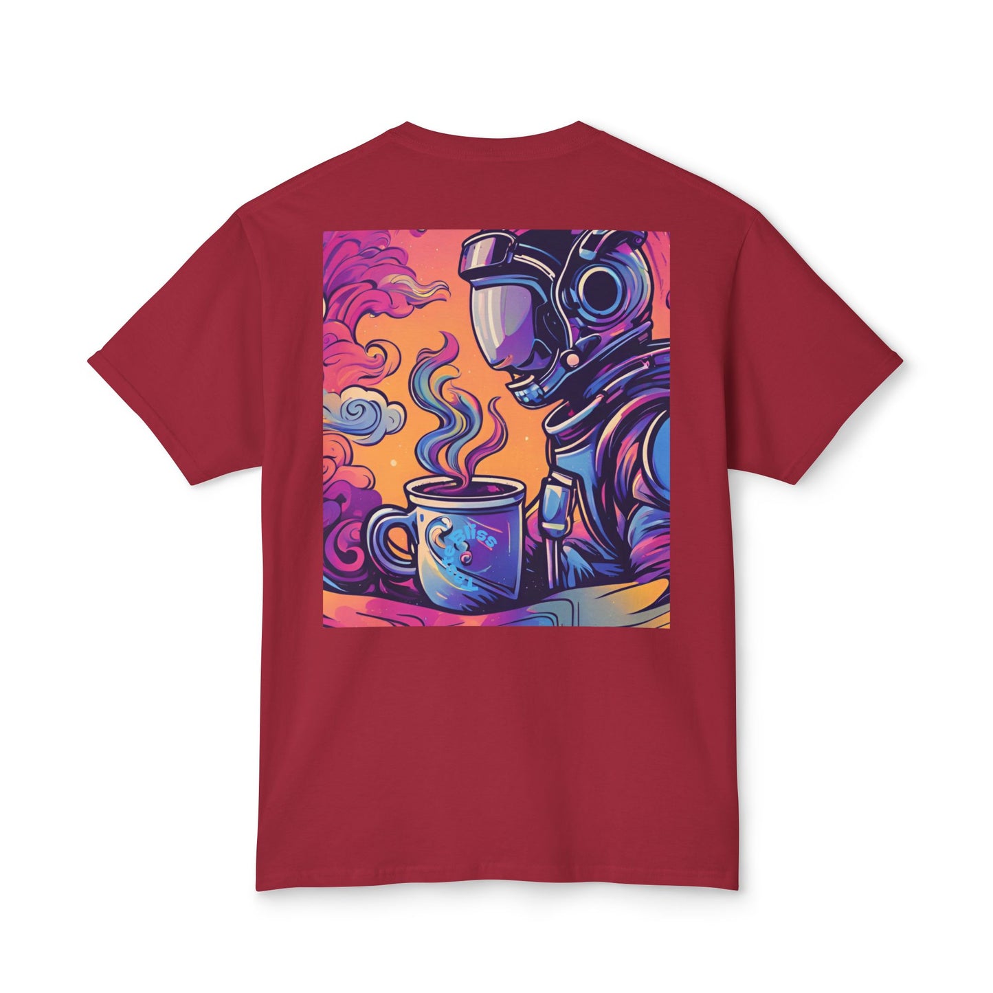 Astronaut Coffee T-Shirt — Retro Space Café Graphic Tee (uni-sex)