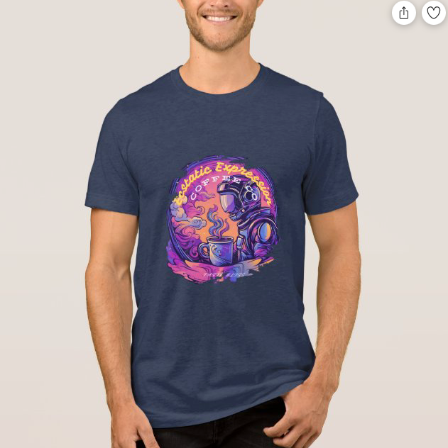 Ecstatic Expression Space Cadet Navy Blue T-Shirt