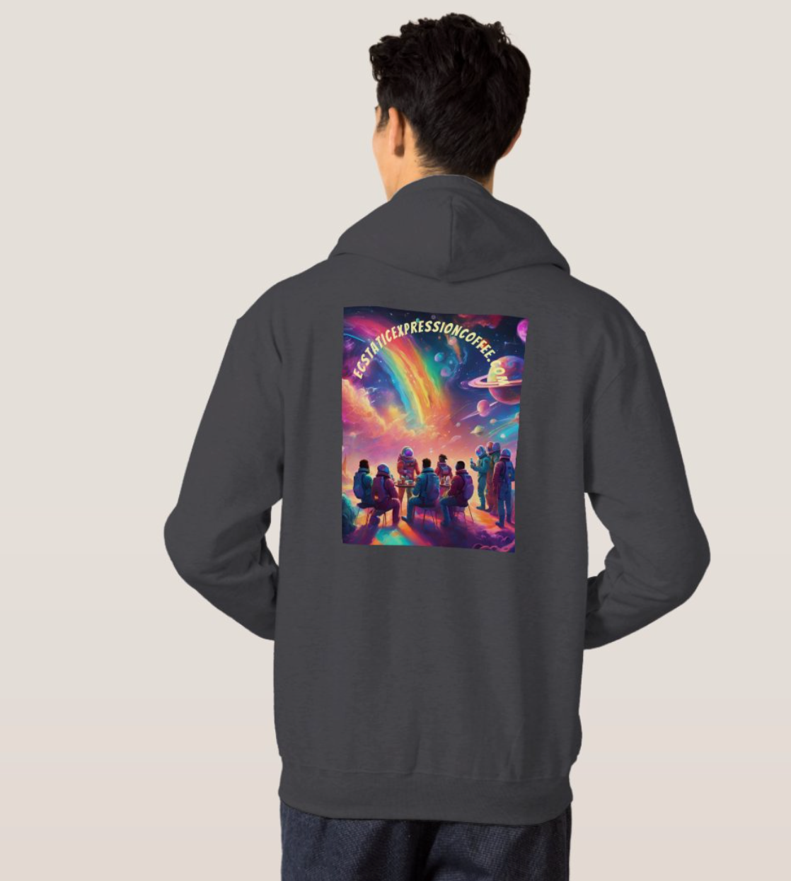 Ecstatic Expression Space Cadet Community Hoodie (dark grey)