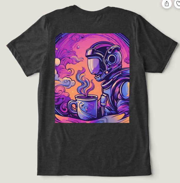 Ecstatic Expression Space Cadet Charcoal Black T-Shirt