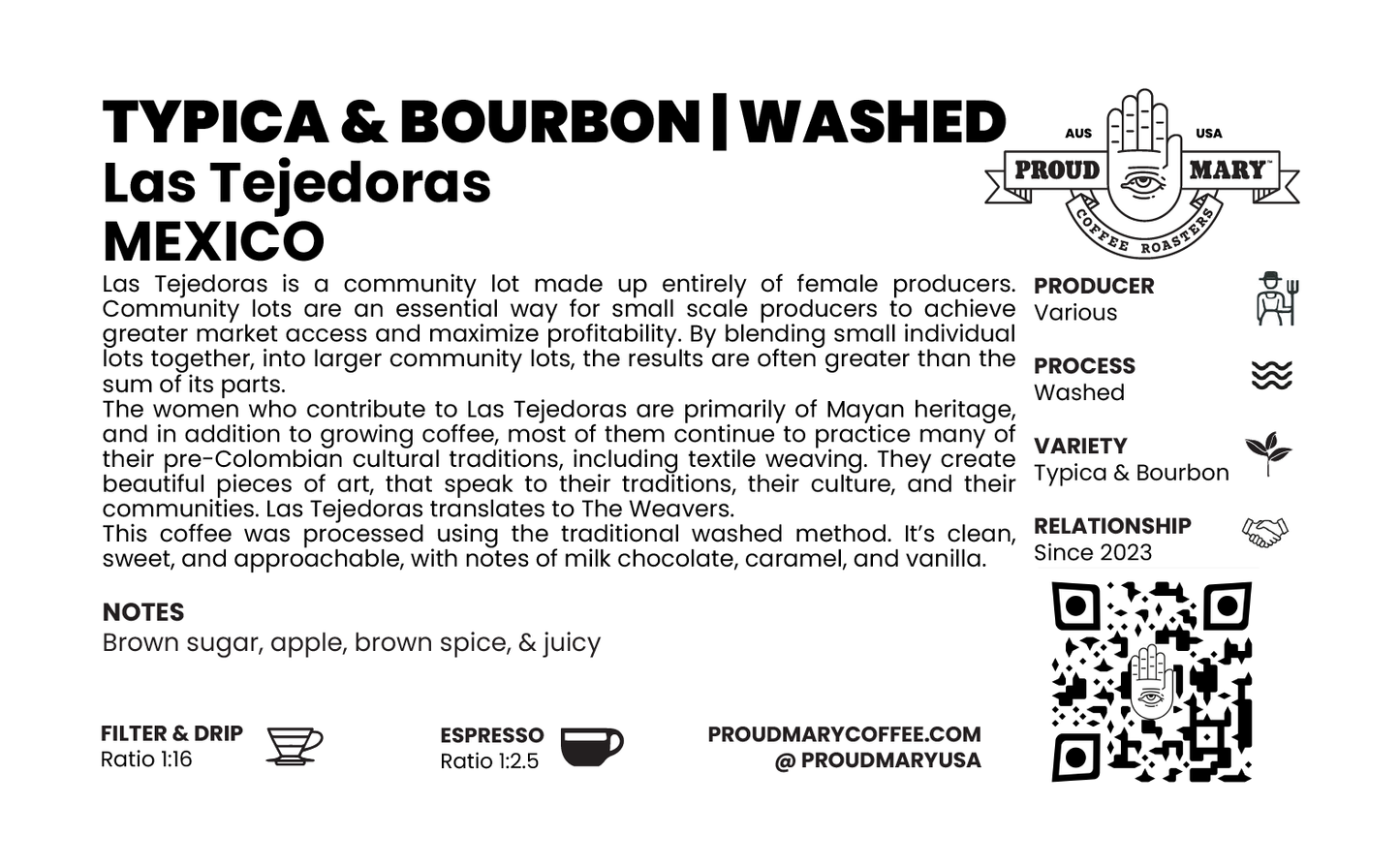 proud mary mexican las tejedoras coffee

